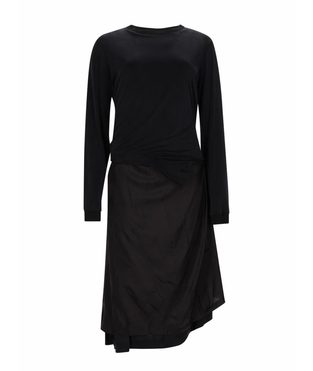 MAISON MARGIELA Черное вискозное повседневное платье, фото 1