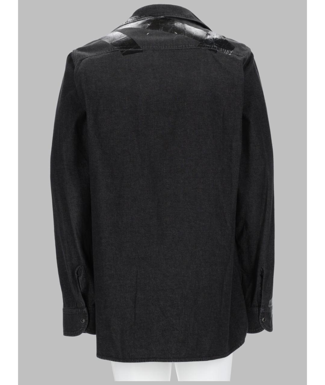 MAISON MARGIELA Черная хлопковая кэжуал рубашка, фото 2