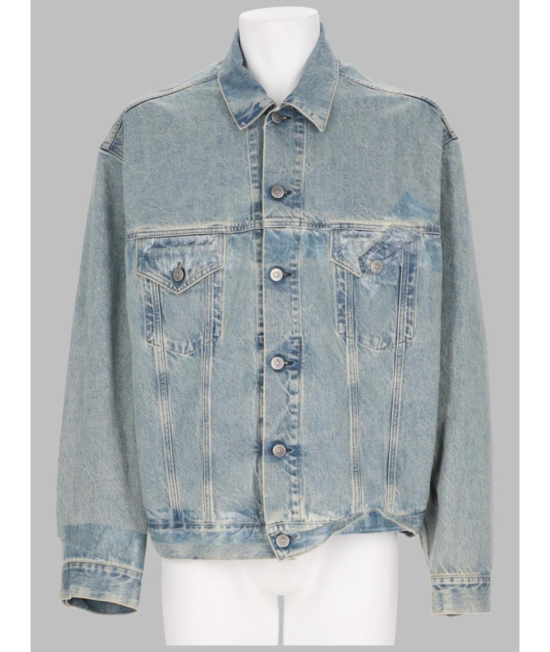 MAISON MARGIELA Голубая хлопковая куртка, фото 3