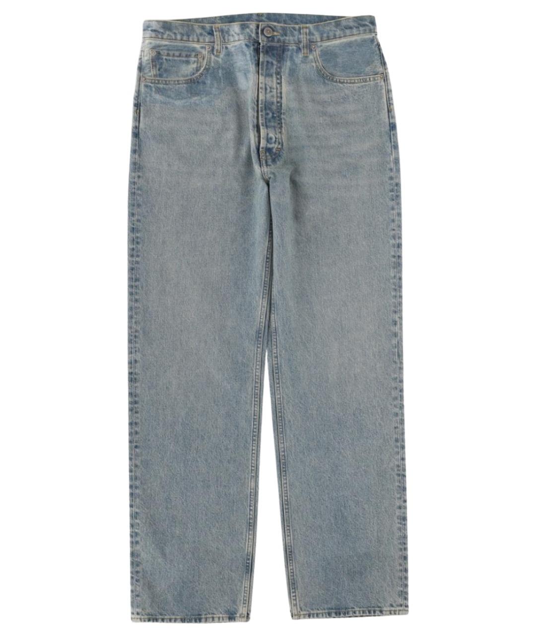 MAISON MARGIELA Синие хлопковые прямые джинсы, фото 1