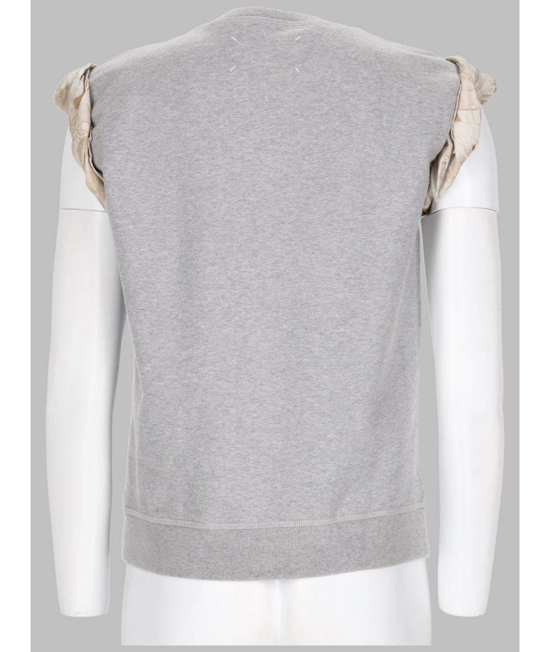 MAISON MARGIELA Серая хлопковая футболка, фото 2