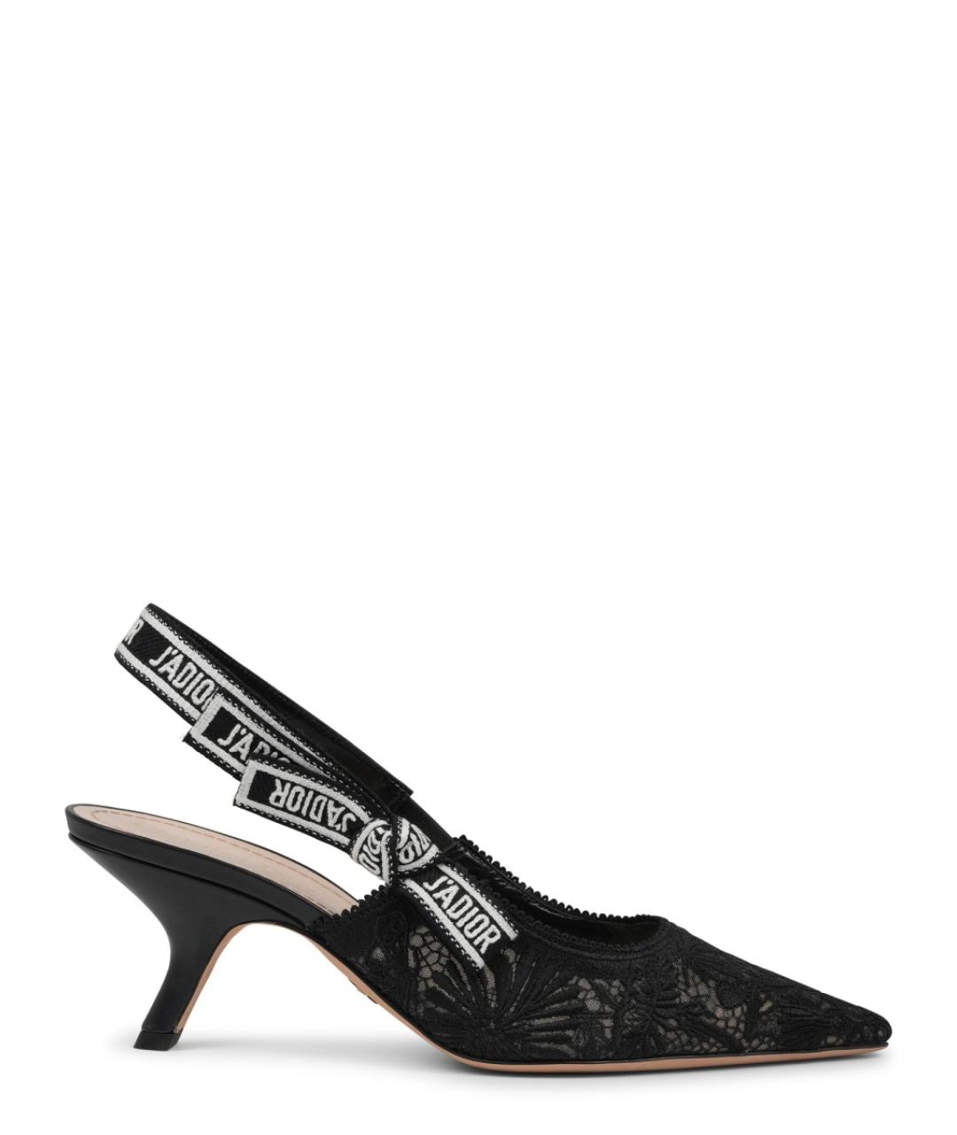 CHRISTIAN DIOR Черные кожаные босоножки, фото 1