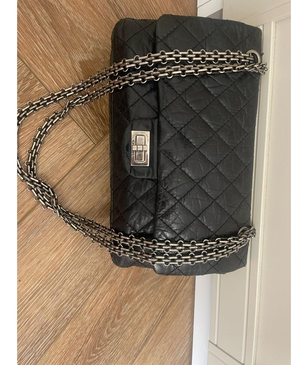 CHANEL Черная сумка через плечо из экзотической кожи, фото 8