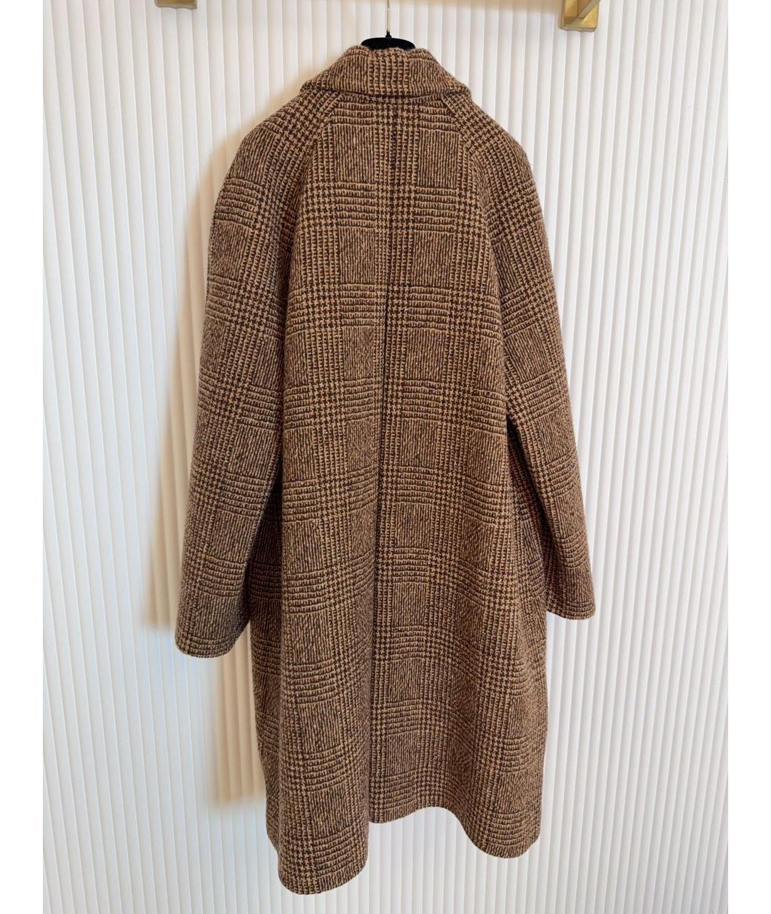 WEEKEND MAX MARA Коричневое шерстяное пальто, фото 2