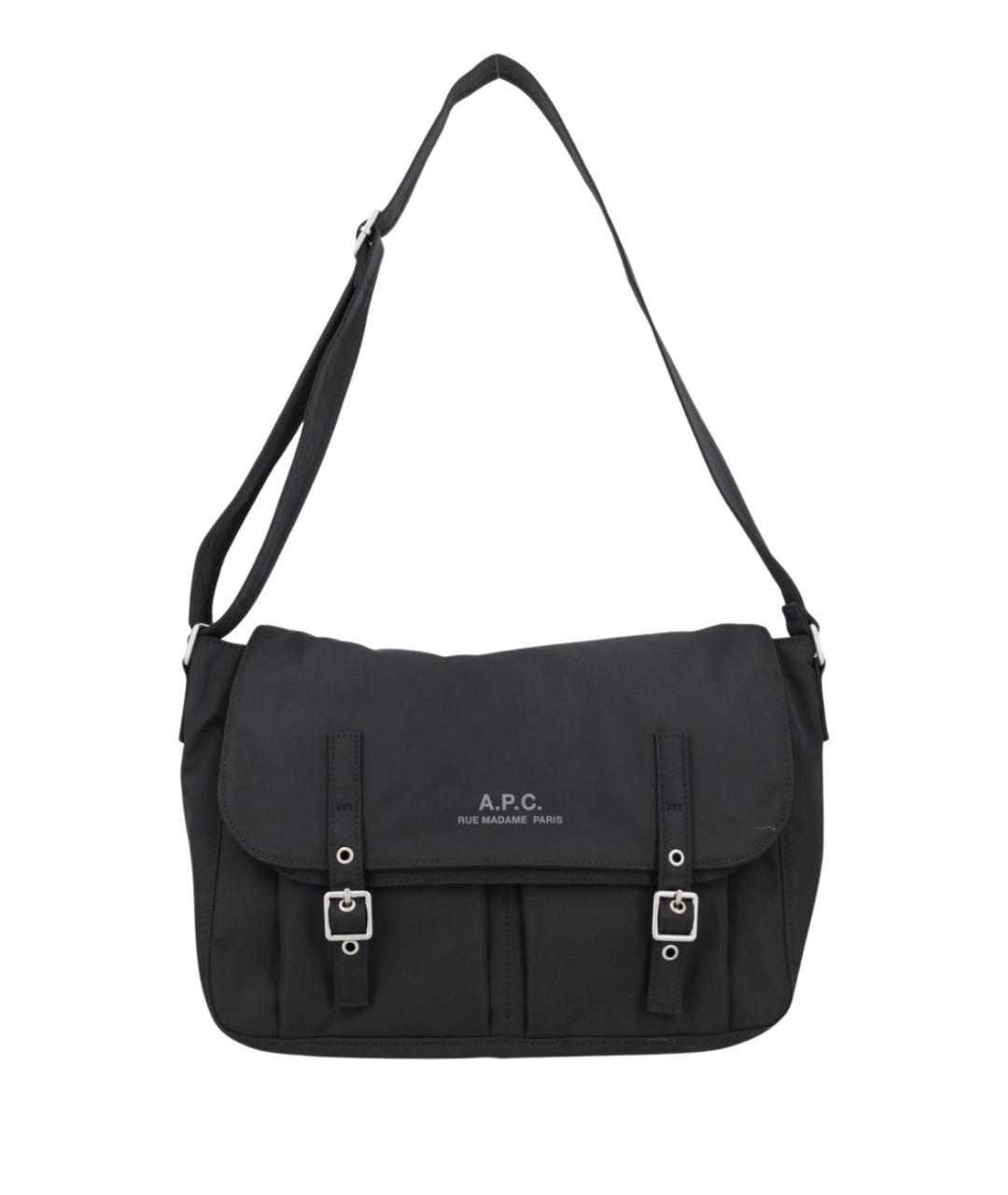 A.P.C. Черная синтетическая сумка на плечо, фото 1