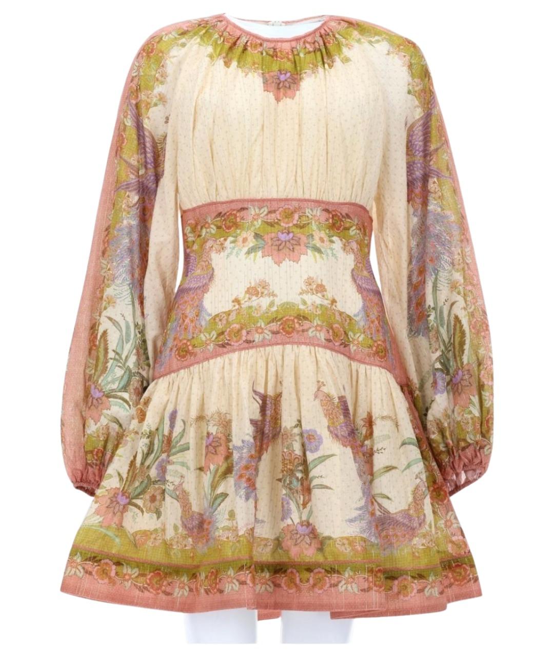 ZIMMERMANN Мульти хлопковое повседневное платье, фото 1