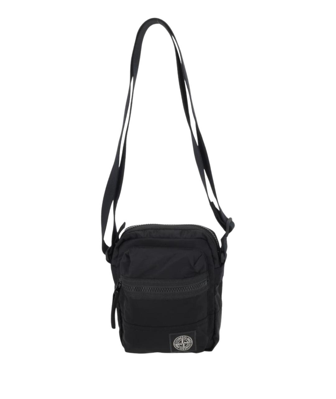 STONE ISLAND Черная синтетическая сумка на плечо, фото 1