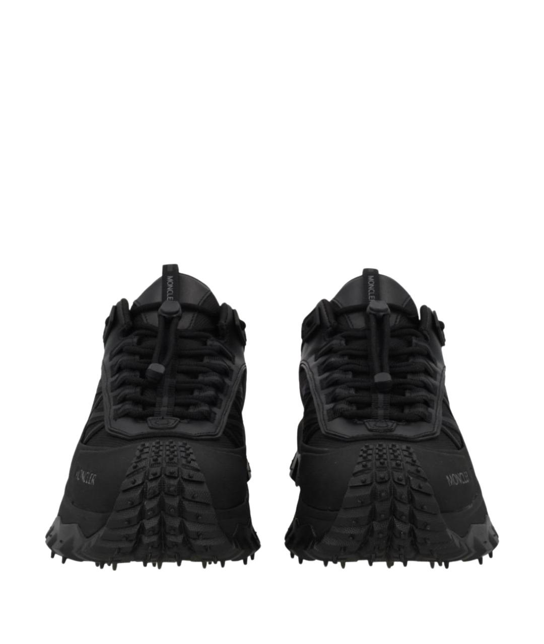 MONCLER Черные синтетические низкие кроссовки / кеды, фото 1