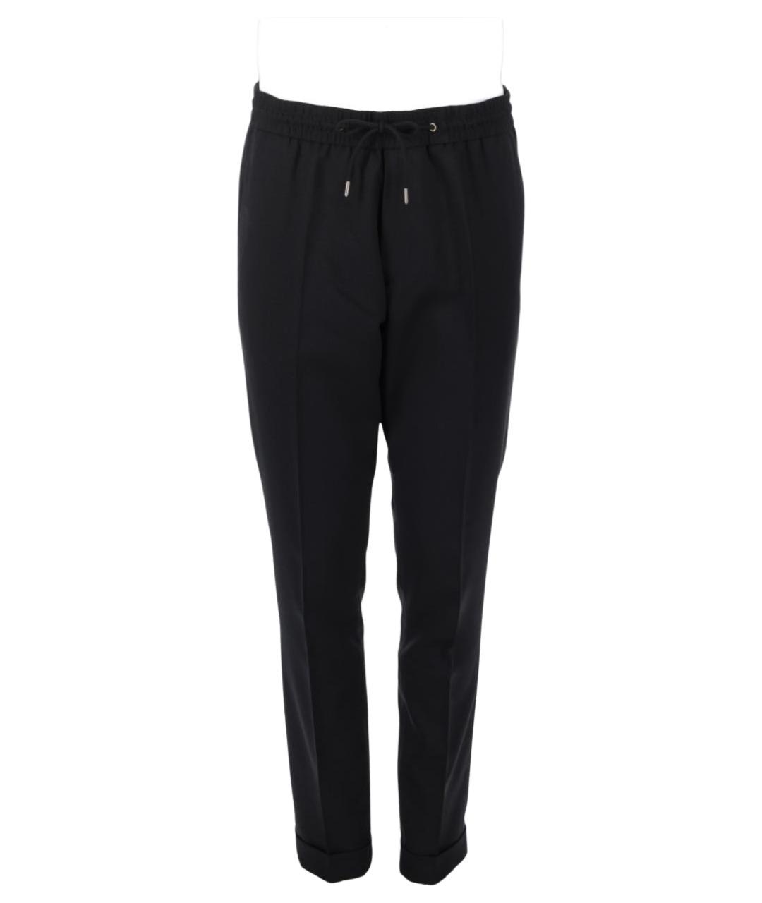 PAUL SMITH Черные шерстяные повседневные брюки, фото 1