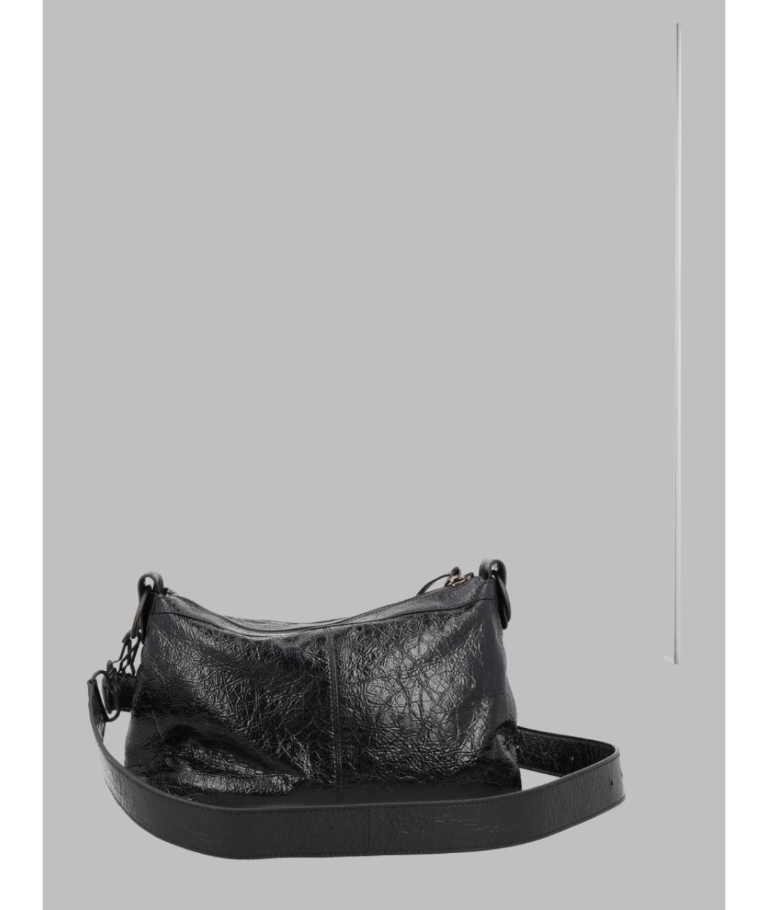 BALENCIAGA Черная кожаная сумка на плечо, фото 2