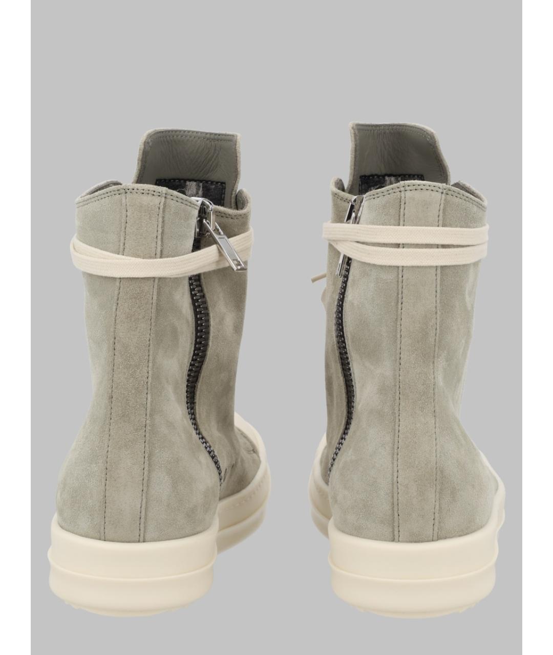 RICK OWENS Серые замшевые кеды, фото 2