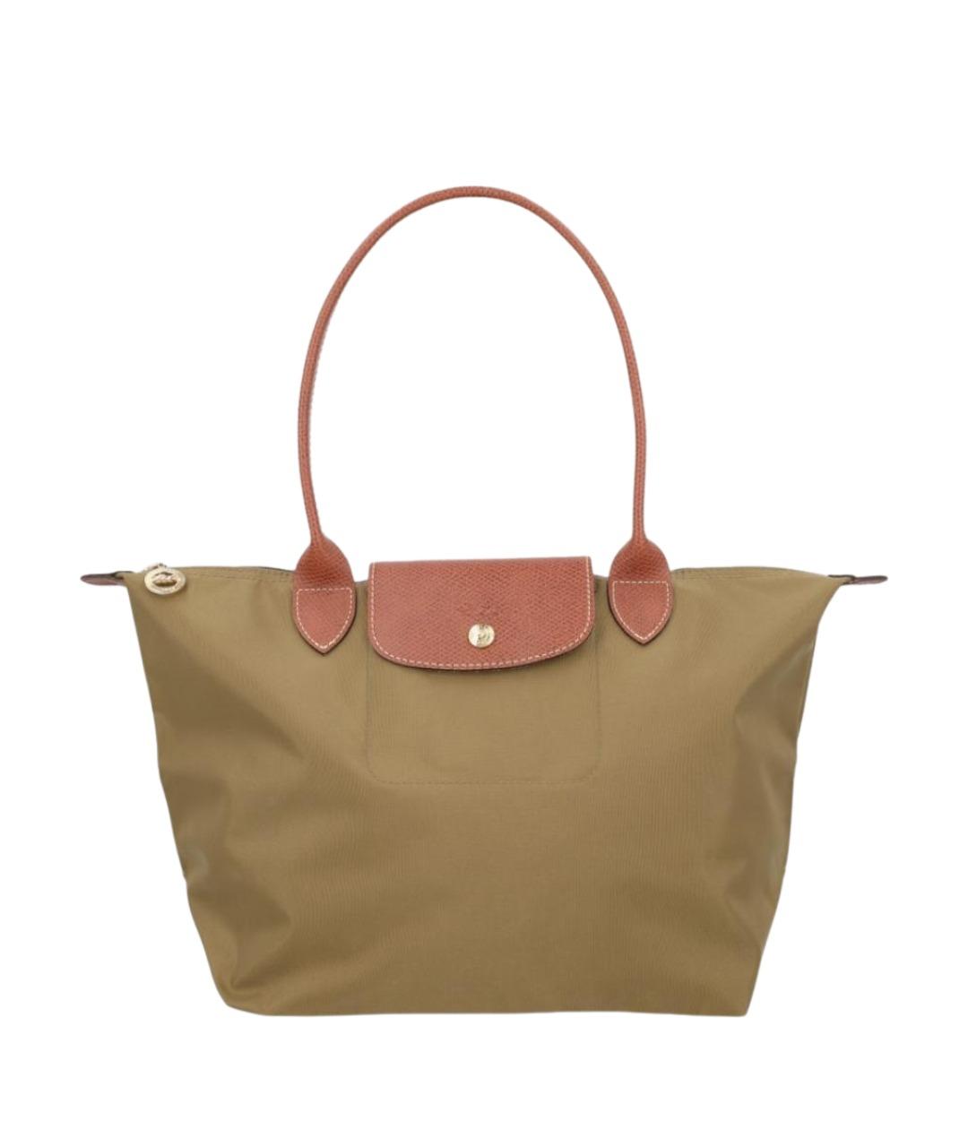 LONGCHAMP Зеленая синтетическая сумка тоут, фото 1