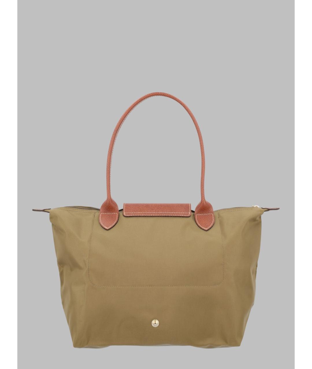 LONGCHAMP Зеленая синтетическая сумка тоут, фото 2
