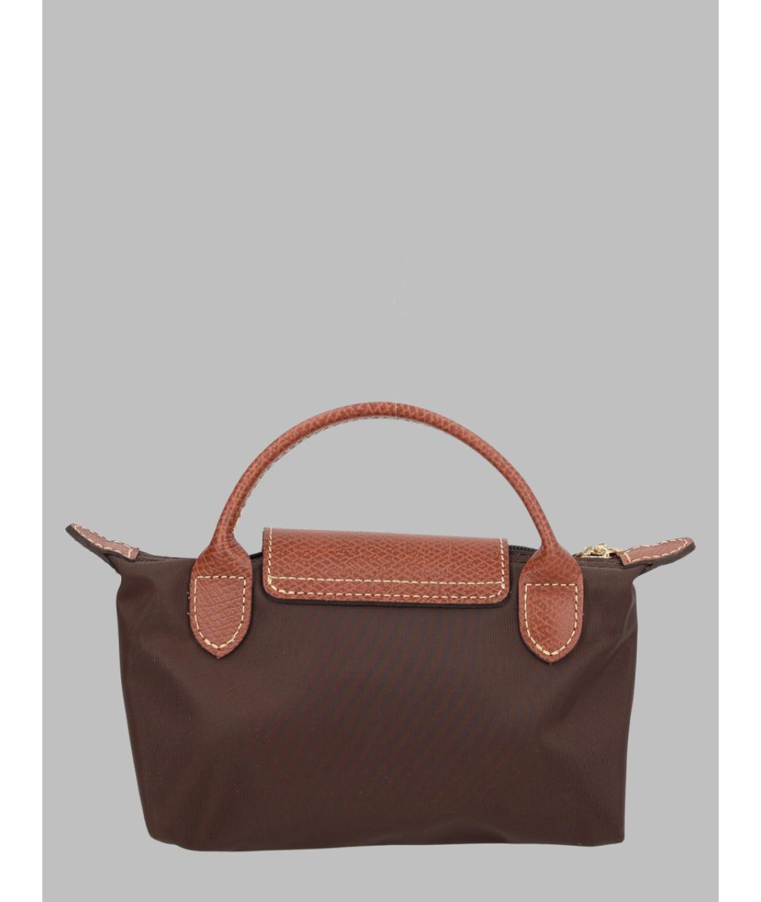 LONGCHAMP Коричневая синтетическая сумка тоут, фото 2