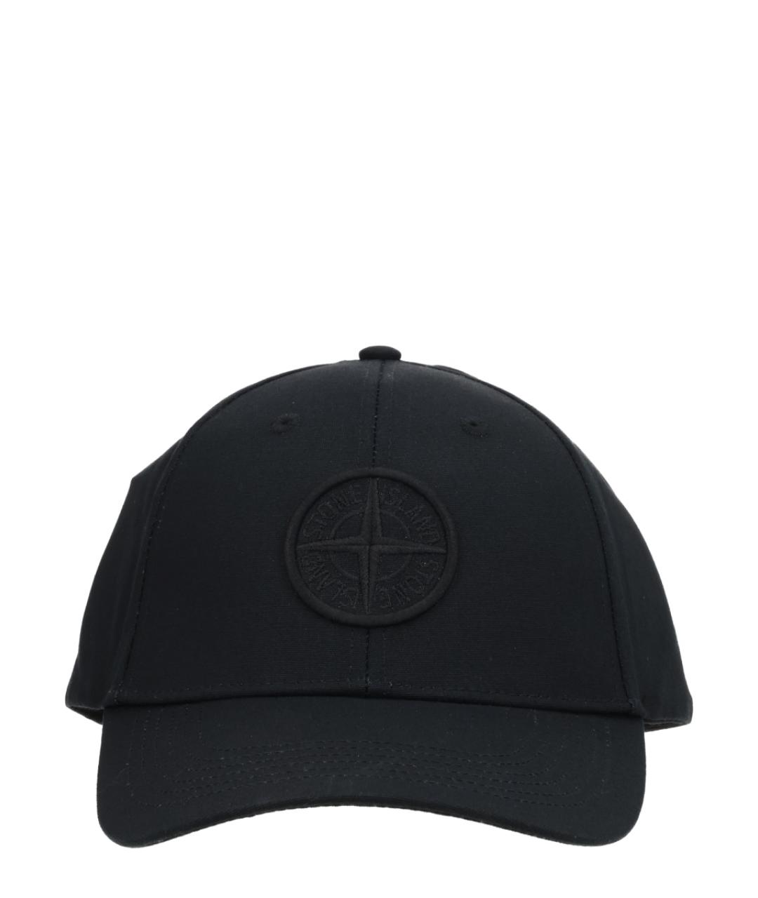 STONE ISLAND Черная хлопковая кепка/бейсболка, фото 1