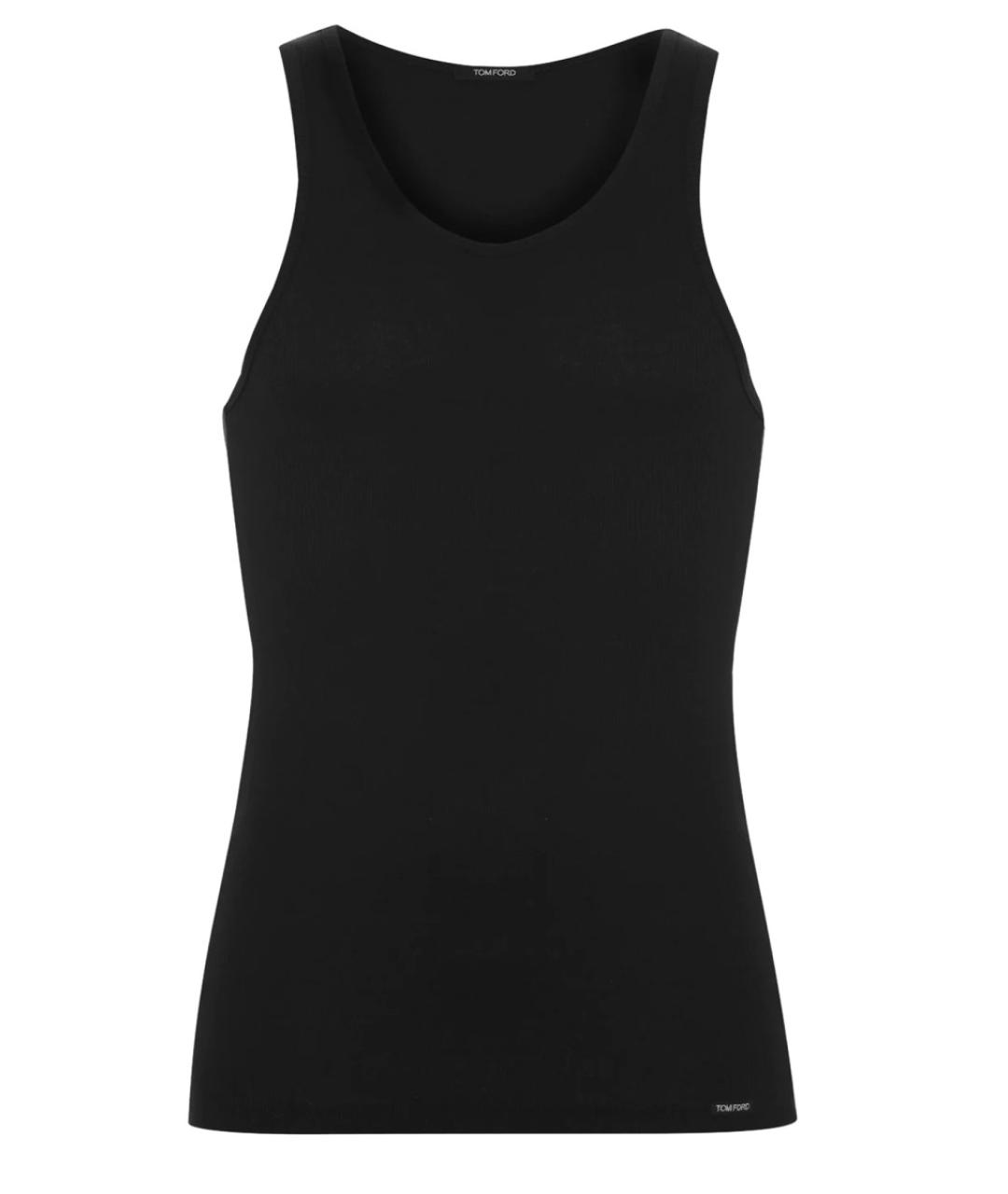 TOM FORD Черная хлопковая майка, фото 1