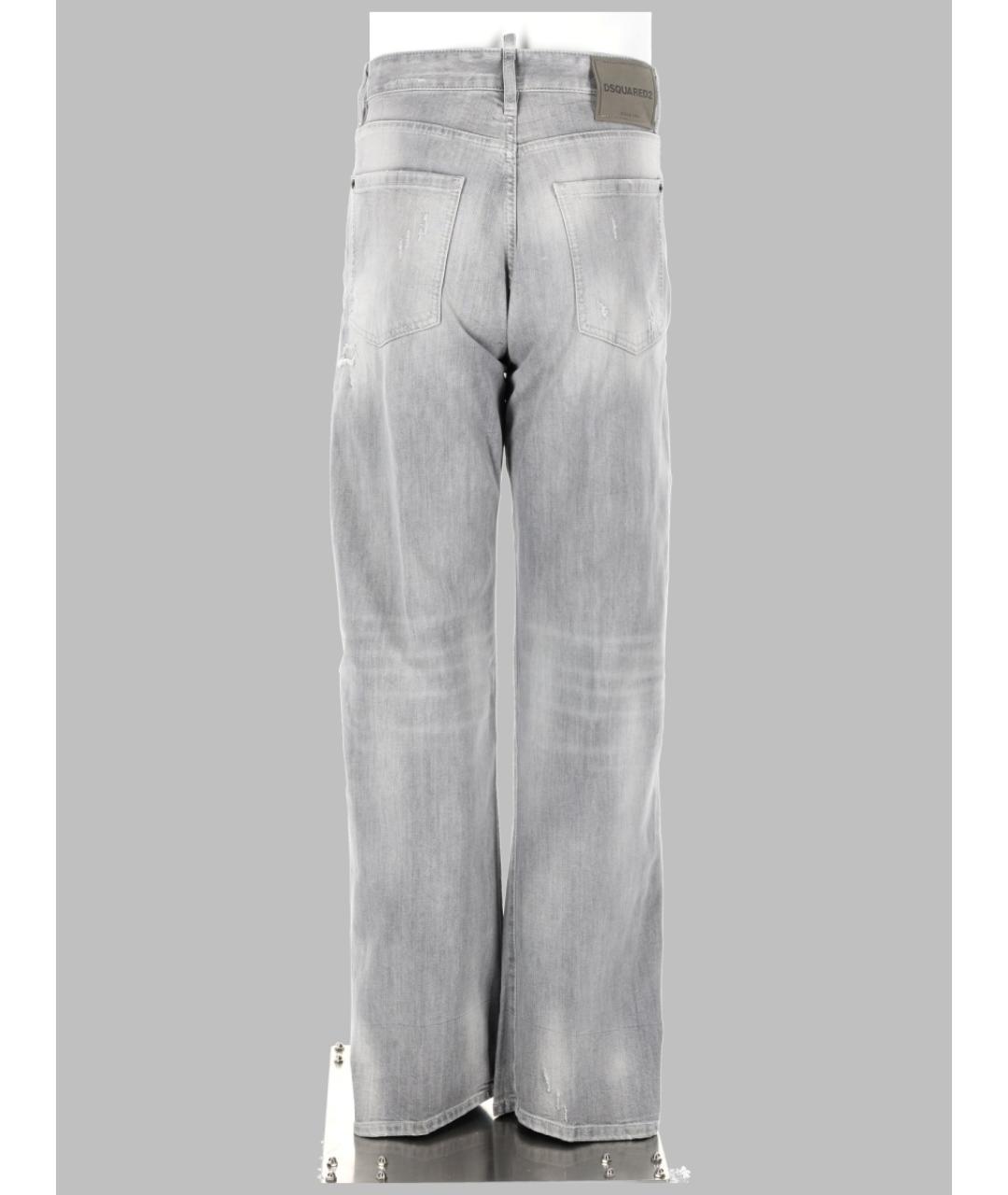 DSQUARED2 Серые хлопковые прямые джинсы, фото 2