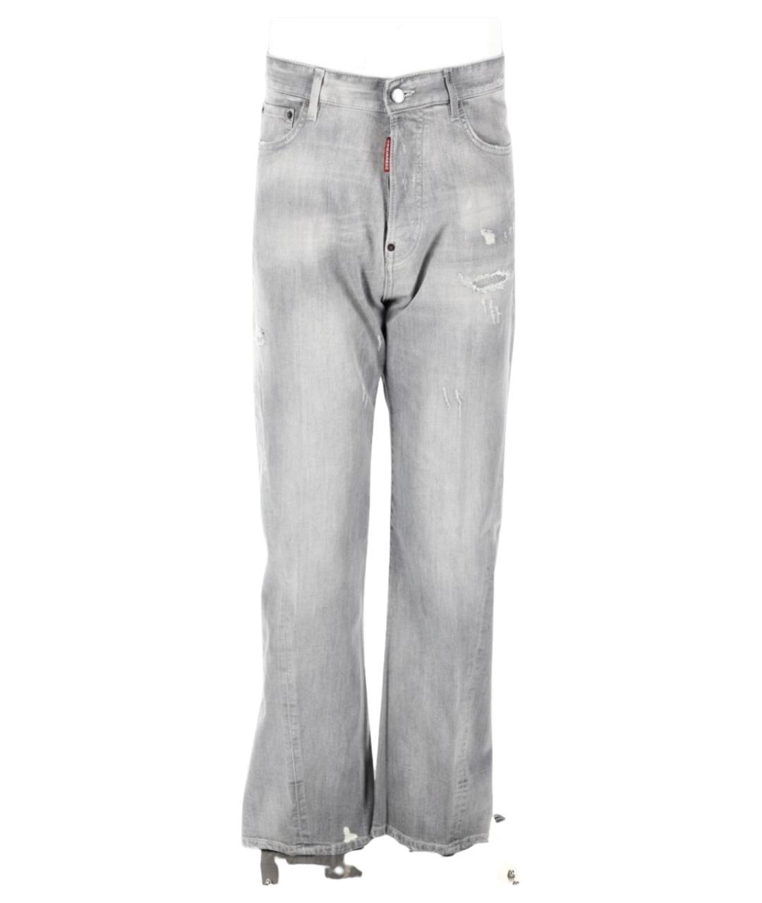 DSQUARED2 Серые хлопковые прямые джинсы, фото 1
