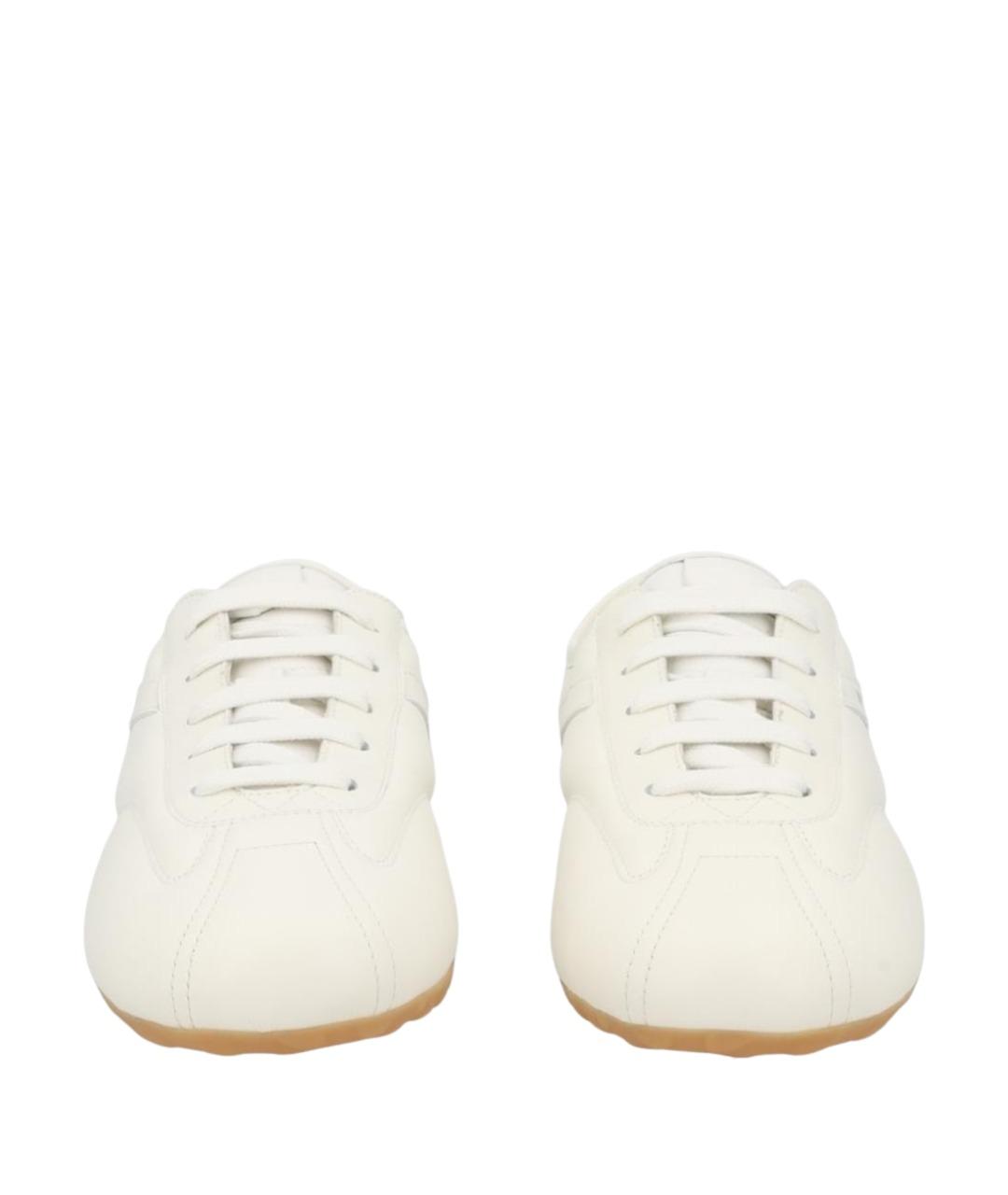 ALEXANDER MCQUEEN Белые кожаные кеды, фото 1