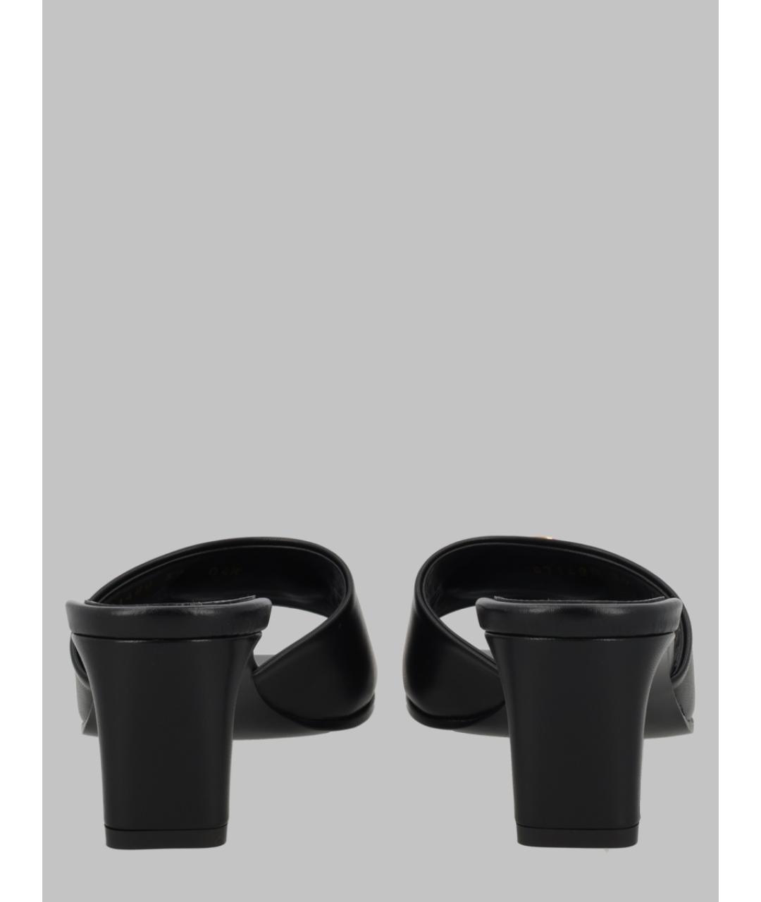GUCCI Черные кожаные мюли, фото 2