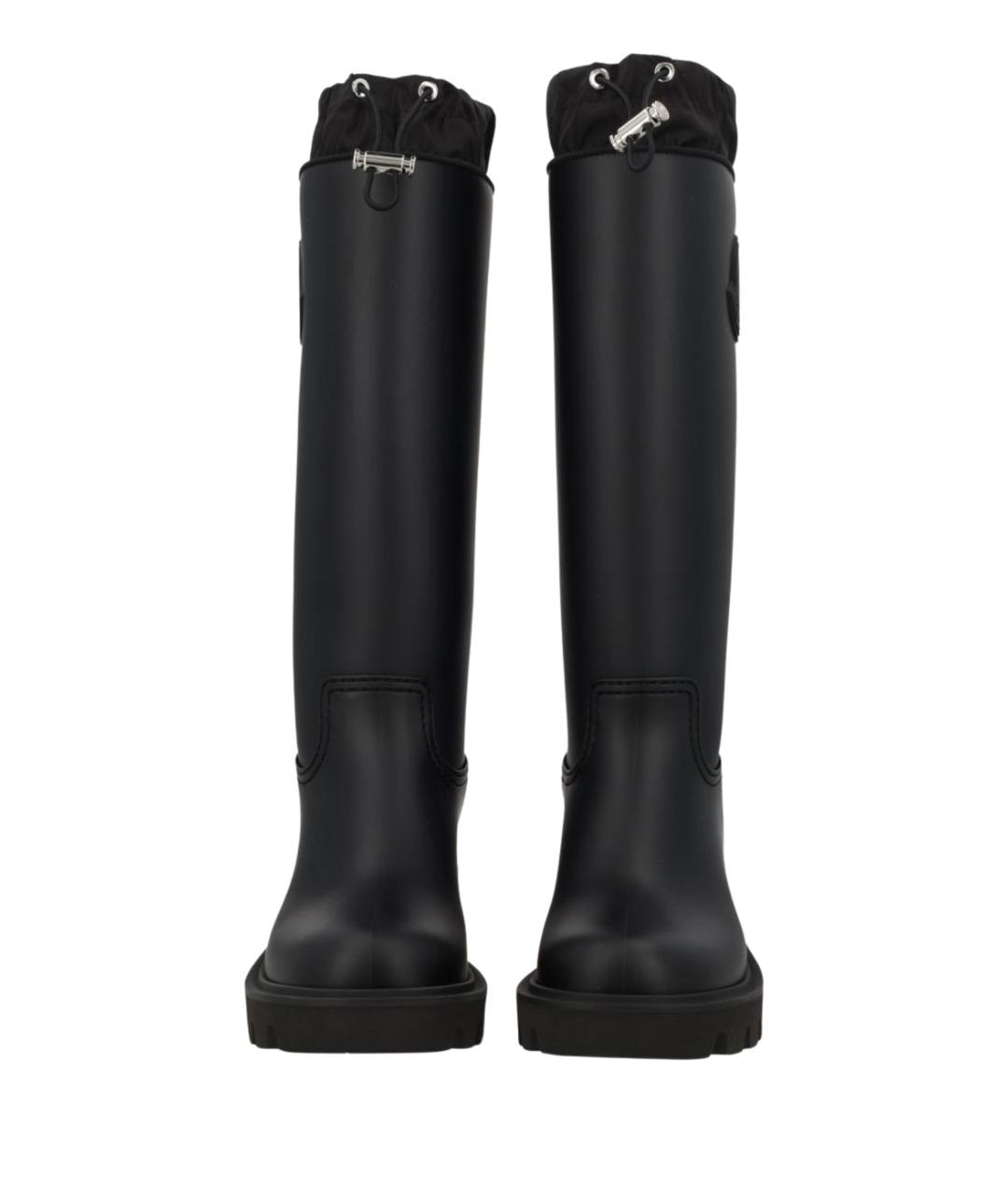 MONCLER Черные резиновые сапоги, фото 1