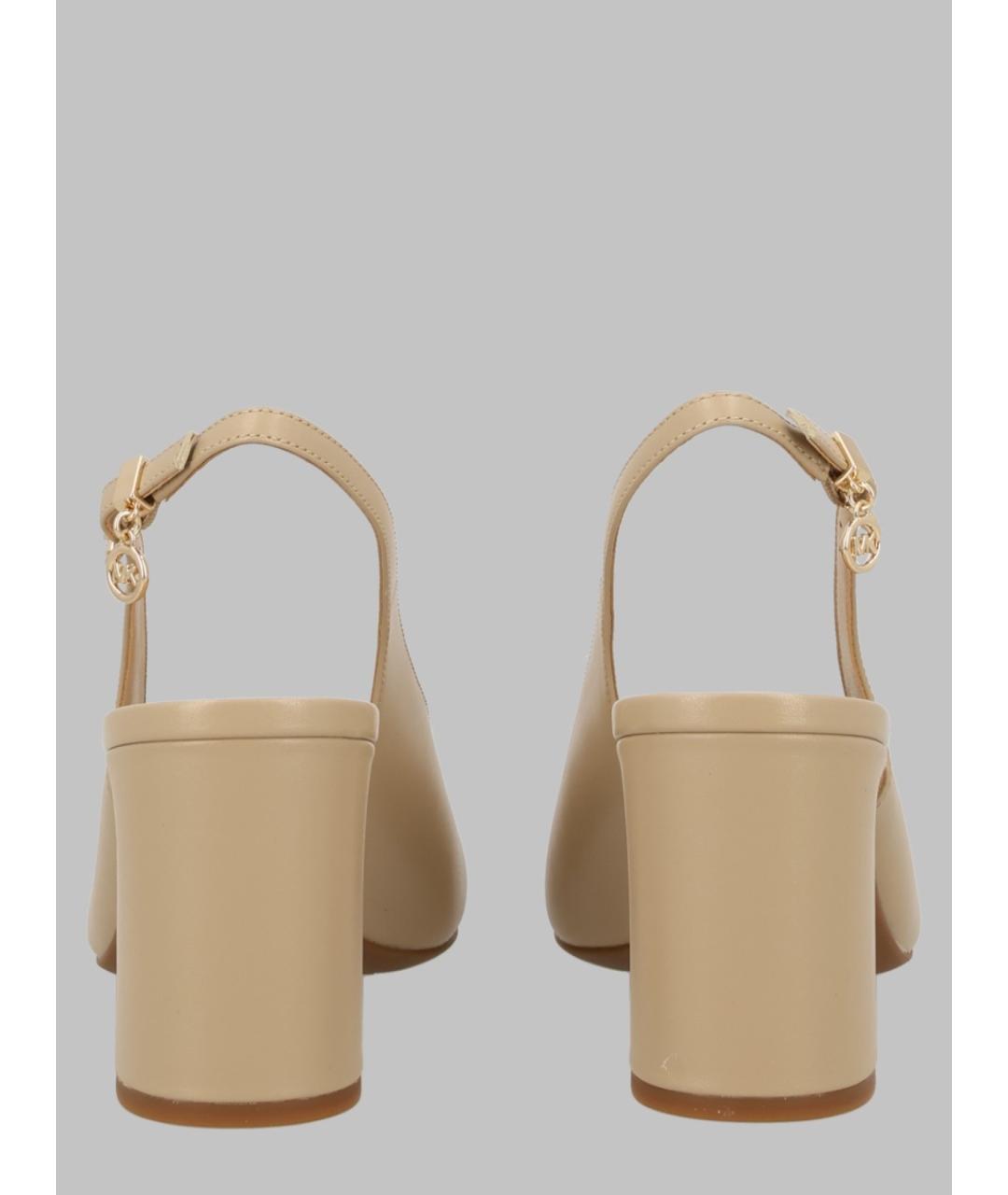 MICHAEL KORS Бежевые кожаные туфли, фото 2