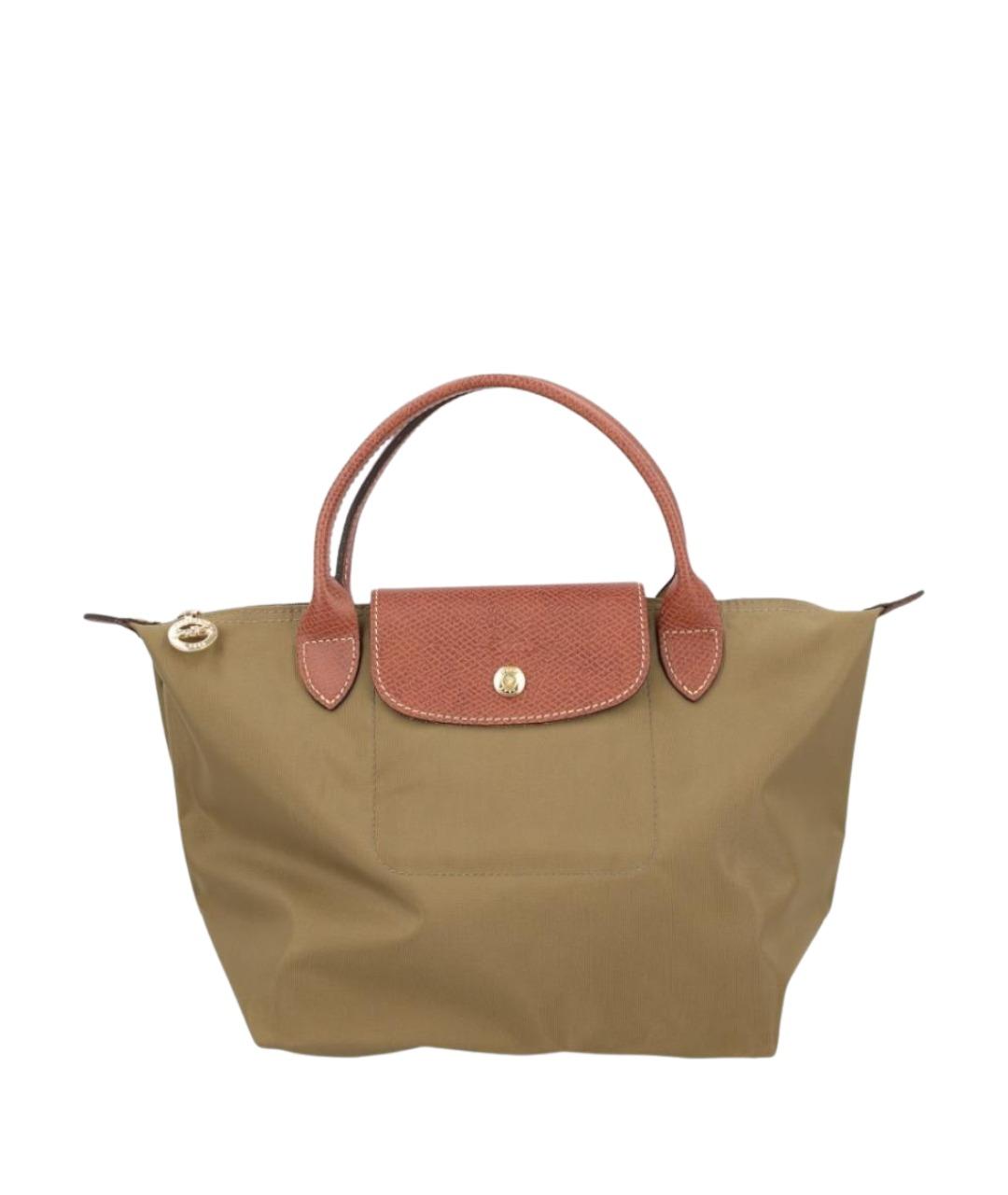 LONGCHAMP Зеленая синтетическая сумка тоут, фото 1