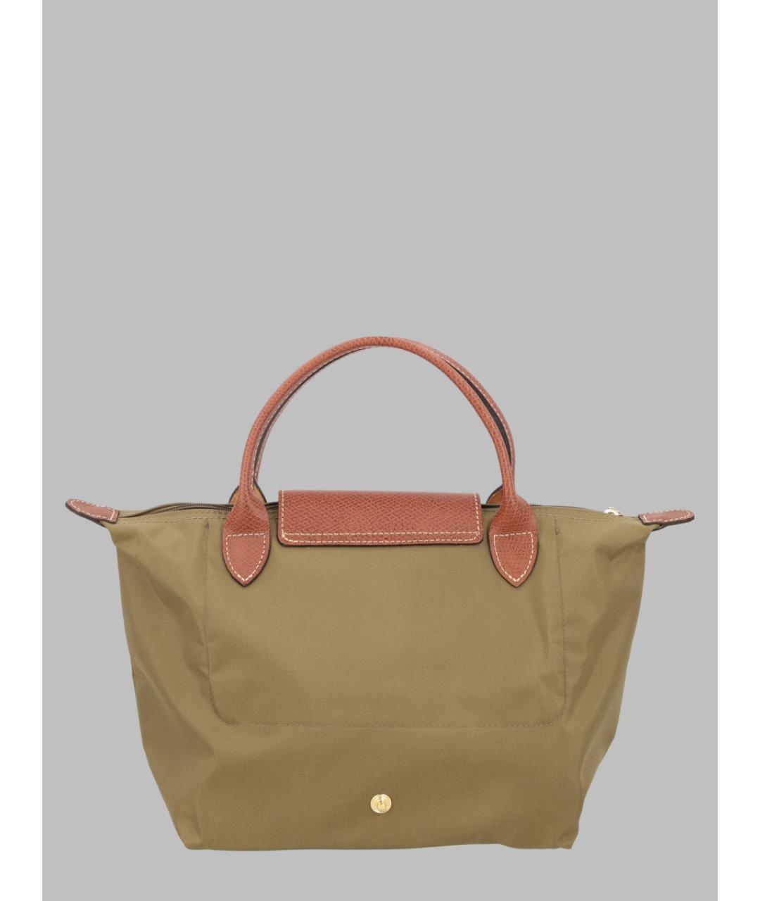 LONGCHAMP Зеленая синтетическая сумка тоут, фото 2