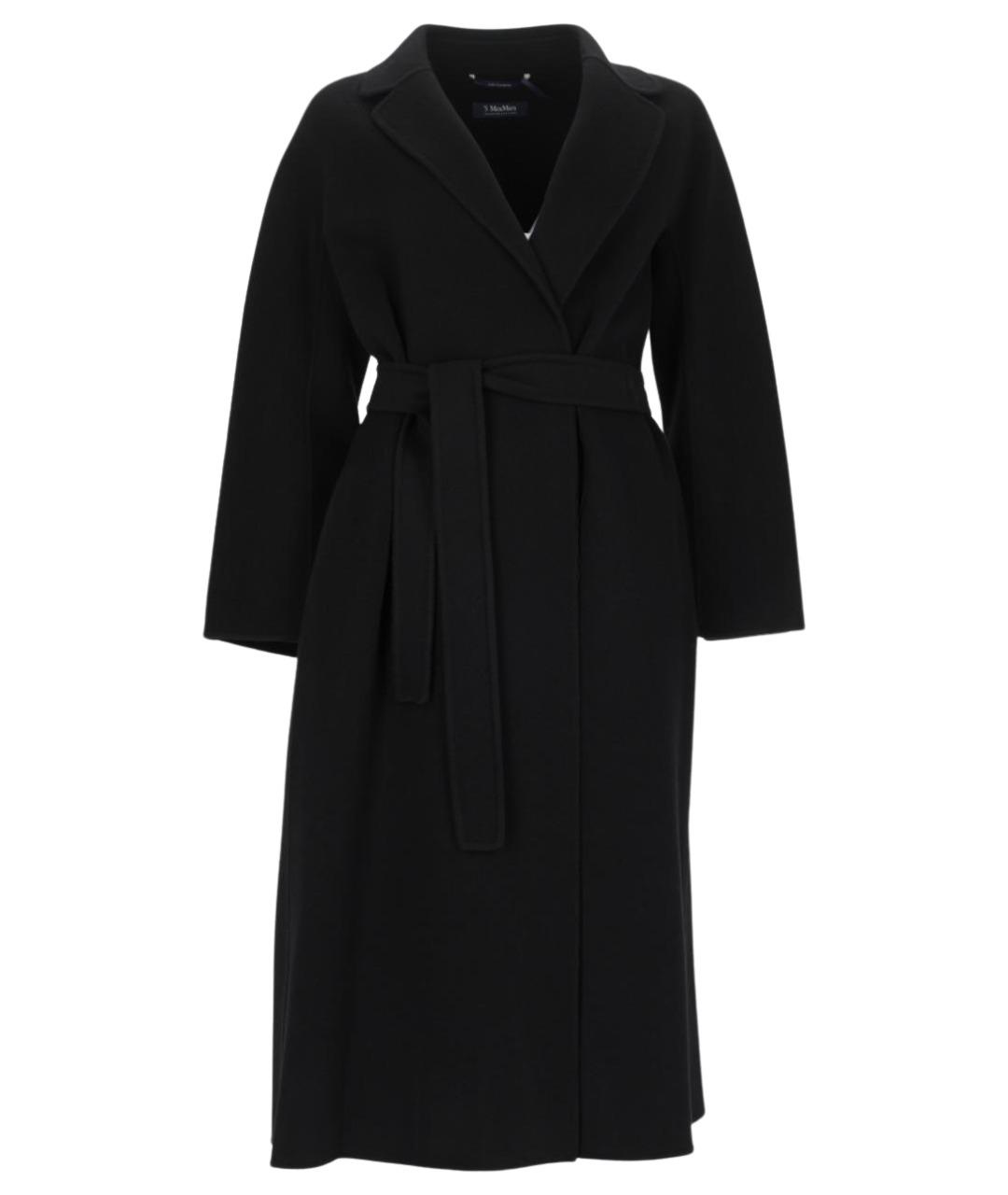 'S MAX MARA Черное шерстяное пальто, фото 1