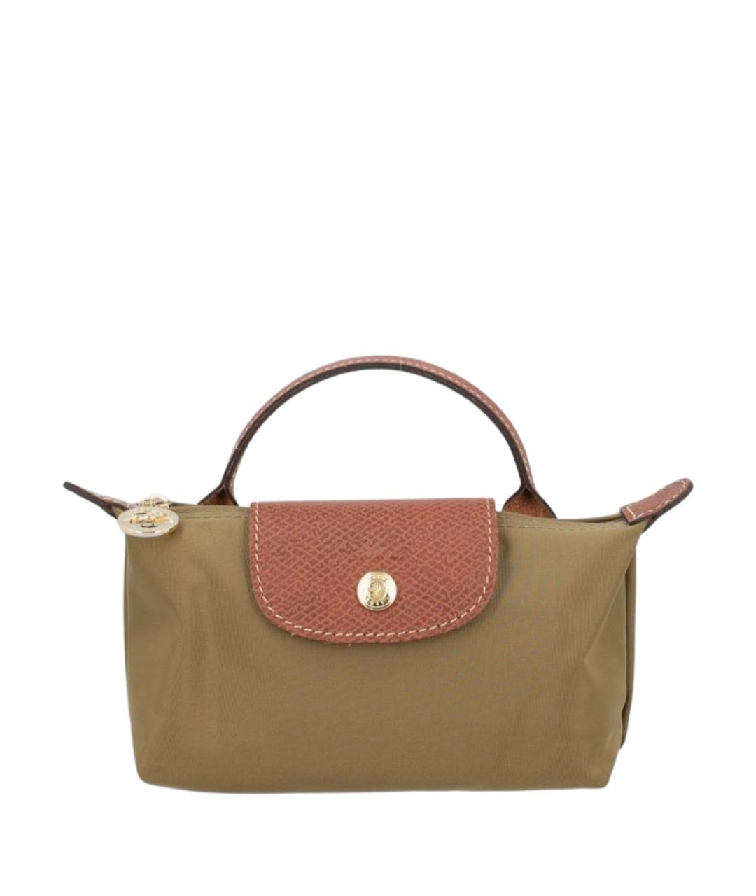 LONGCHAMP Зеленая синтетическая сумка тоут, фото 1