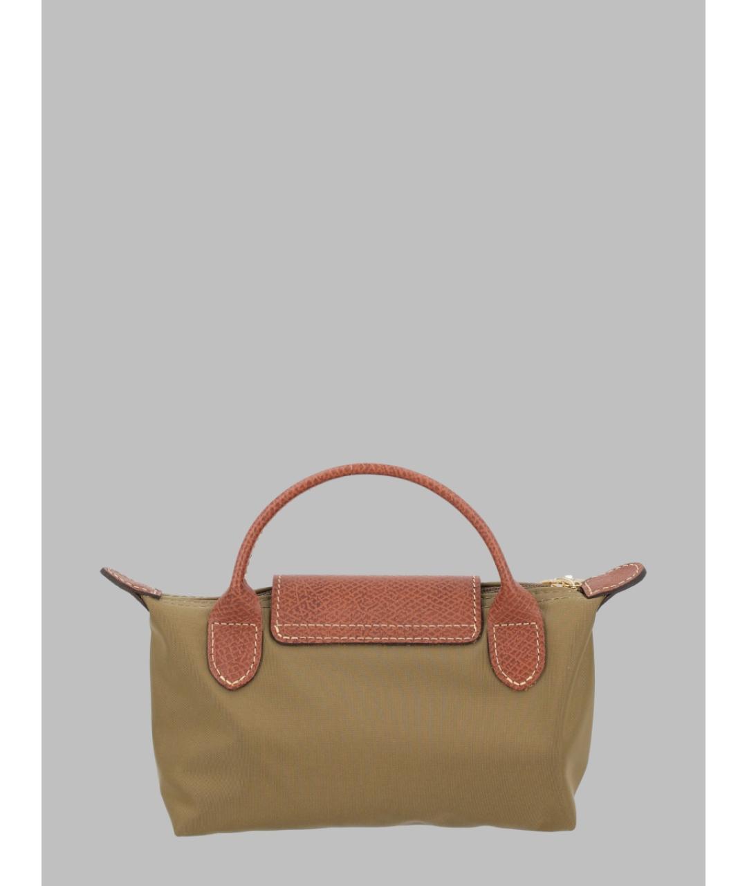 LONGCHAMP Зеленая синтетическая сумка тоут, фото 2