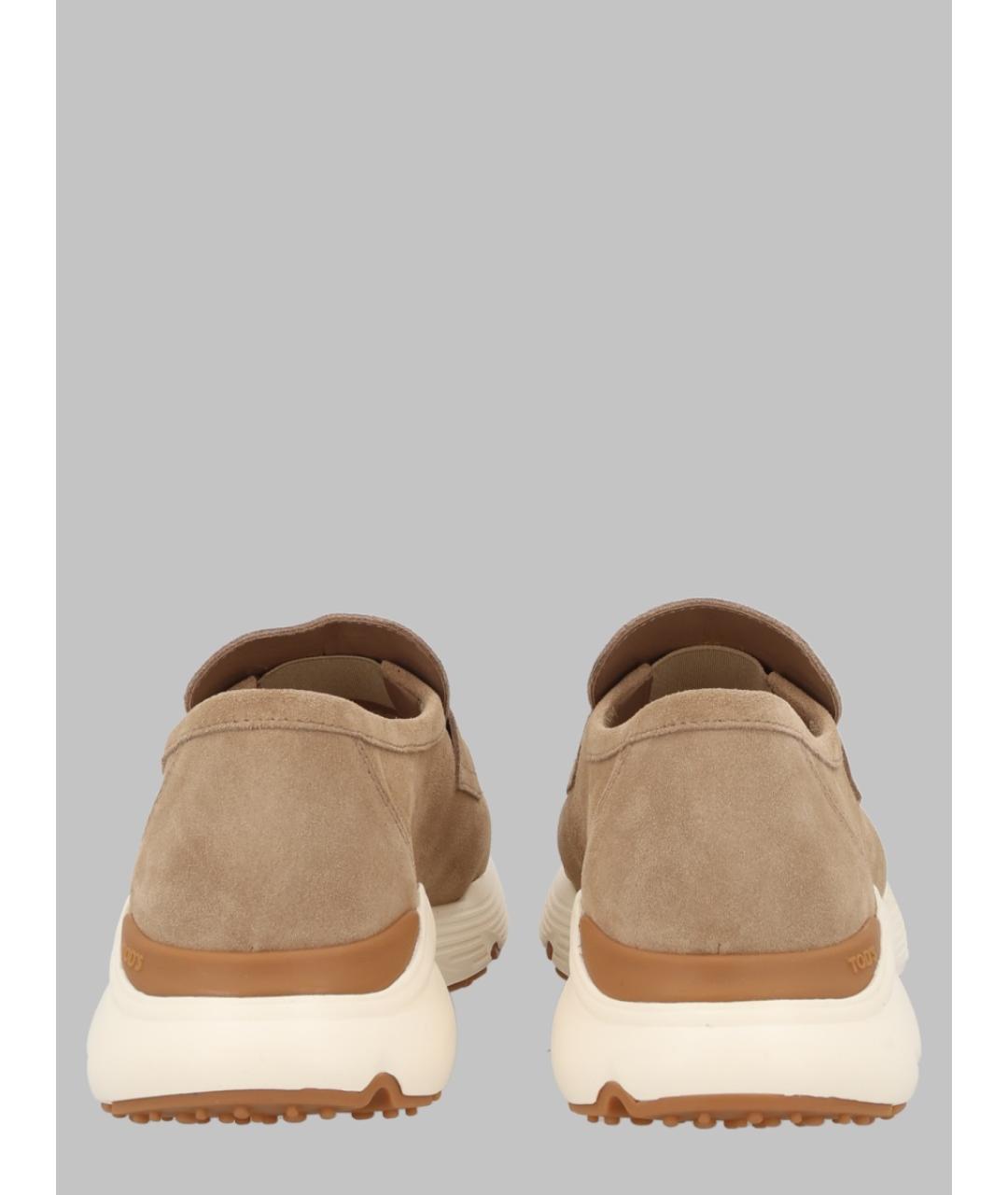 TOD'S Бежевые замшевые лоферы, фото 2