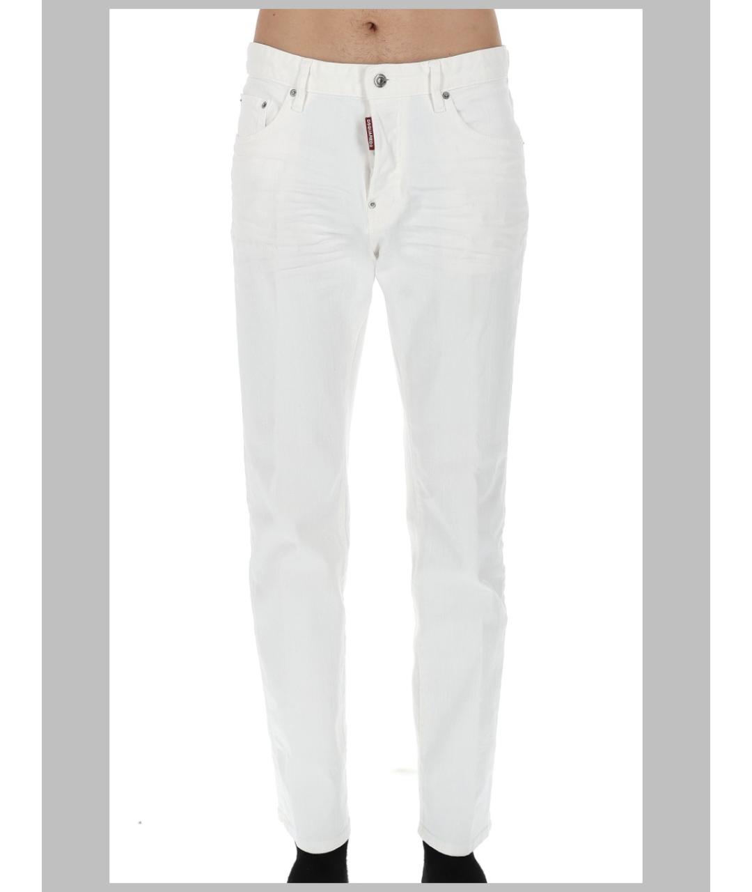 DSQUARED2 Белые хлопковые джинсы скинни, фото 3