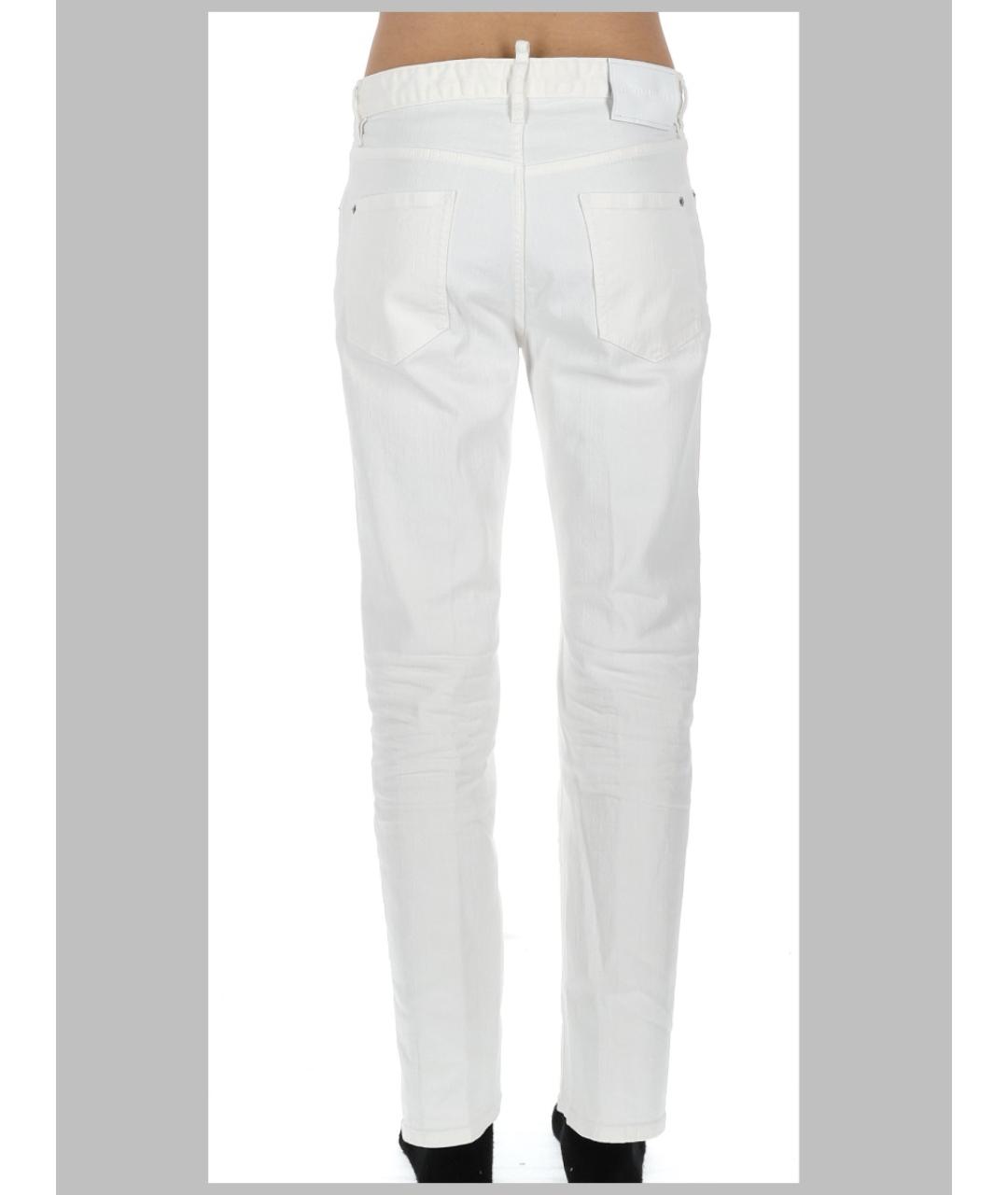 DSQUARED2 Белые хлопковые джинсы скинни, фото 2