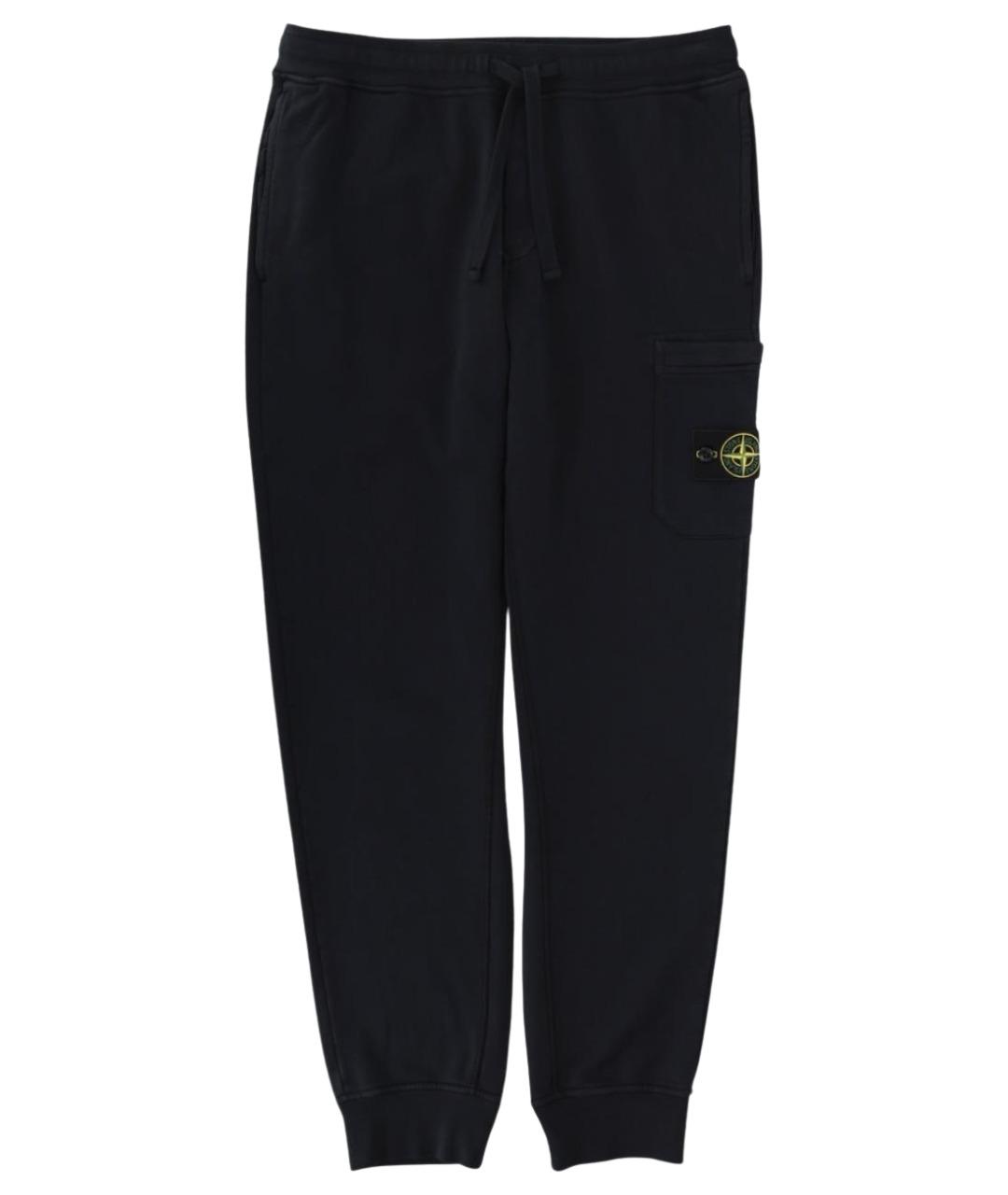 STONE ISLAND Синие хлопковые повседневные брюки, фото 1