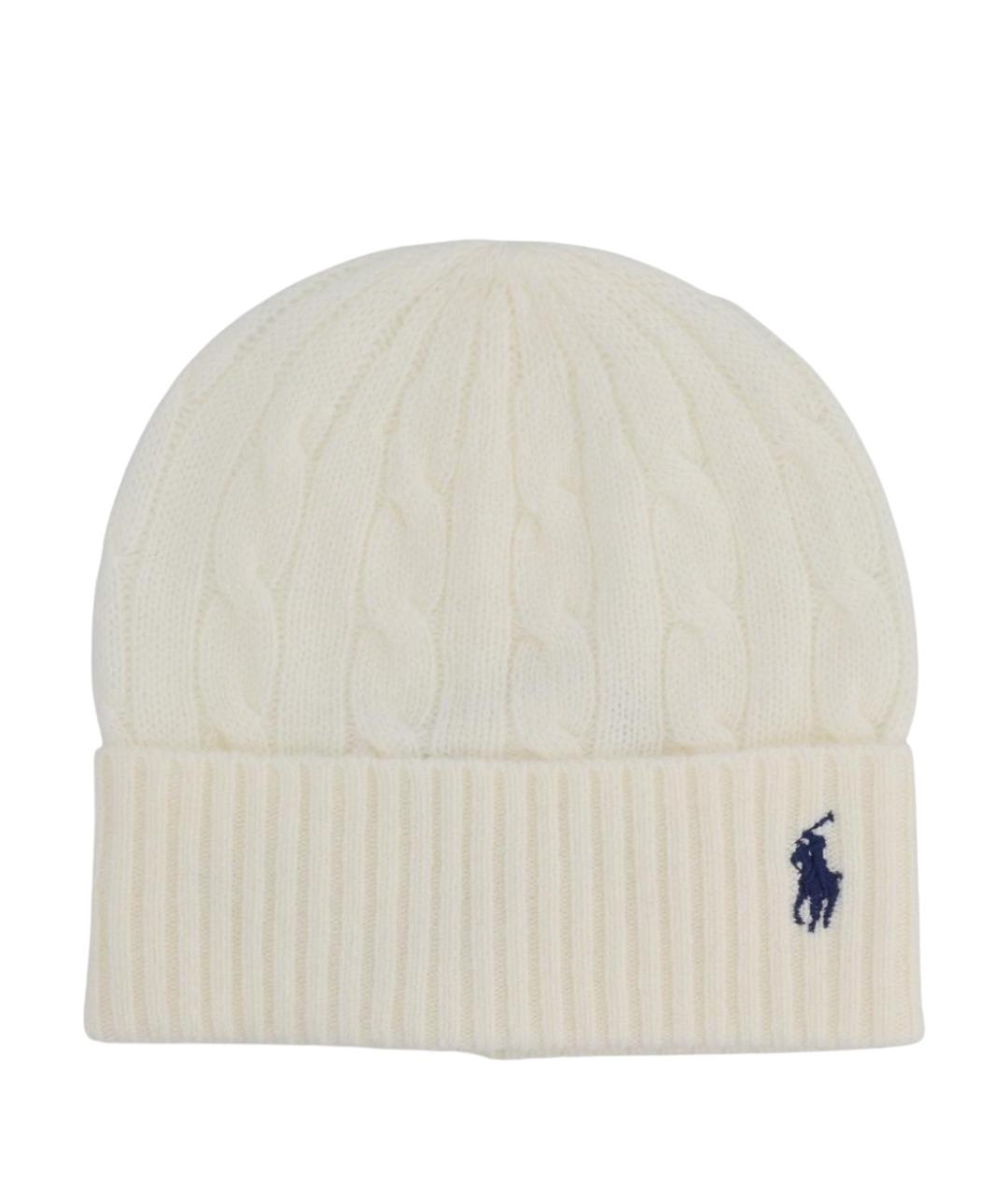 POLO RALPH LAUREN Белая шерстяная шапка, фото 1