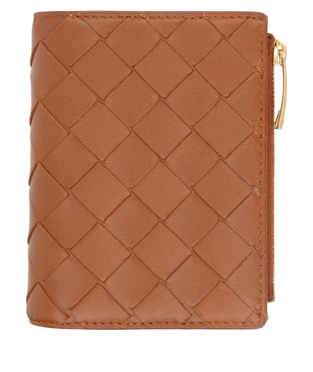 BOTTEGA VENETA Коричневый кожаный кошелек, фото 1