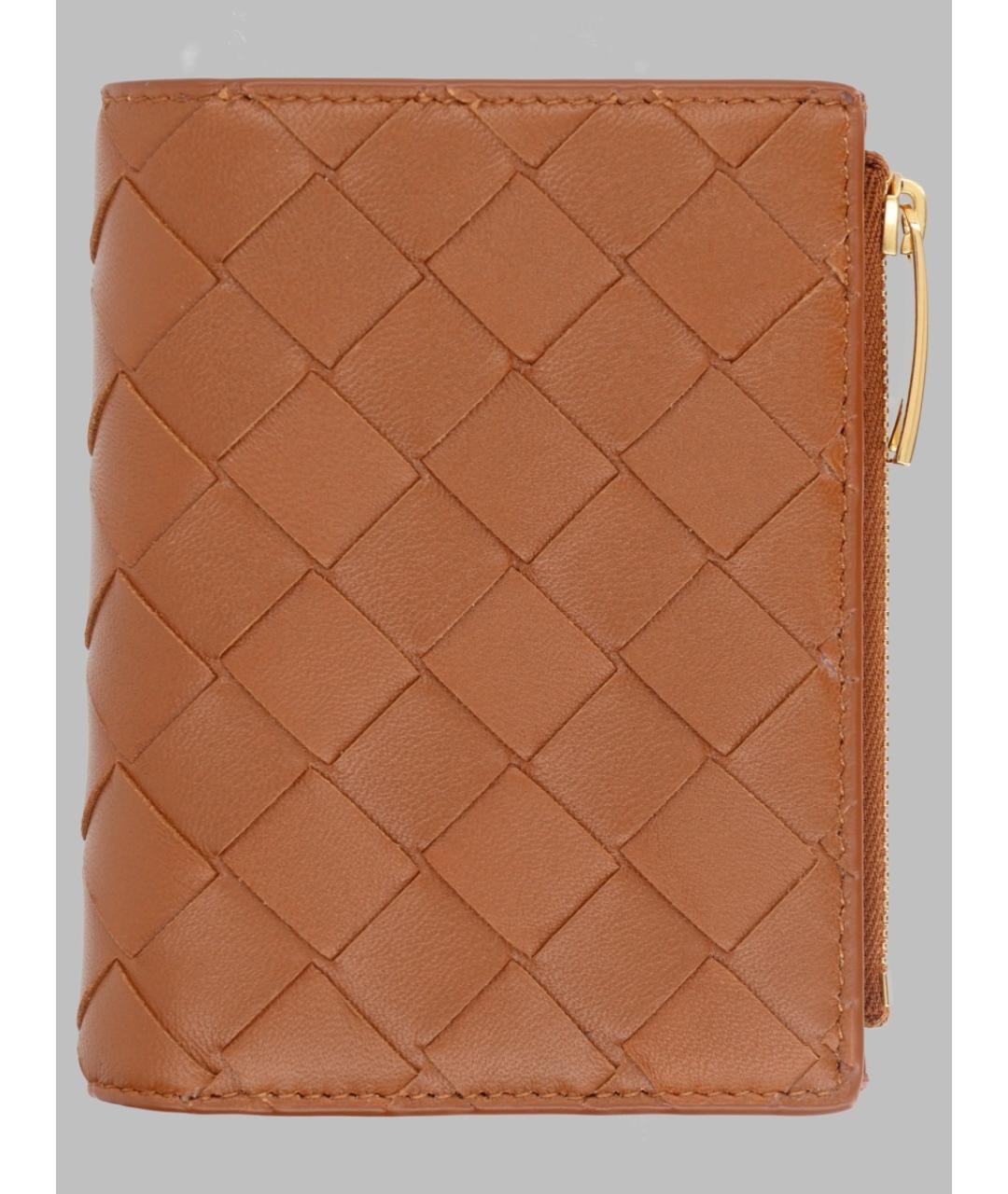 BOTTEGA VENETA Коричневый кожаный кошелек, фото 3