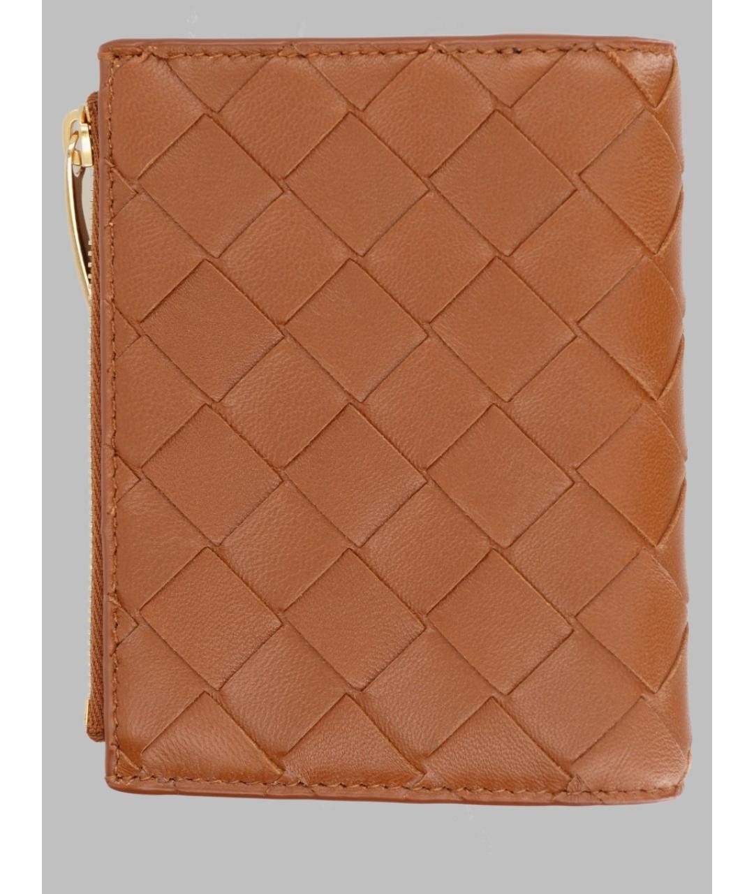 BOTTEGA VENETA Коричневый кожаный кошелек, фото 2
