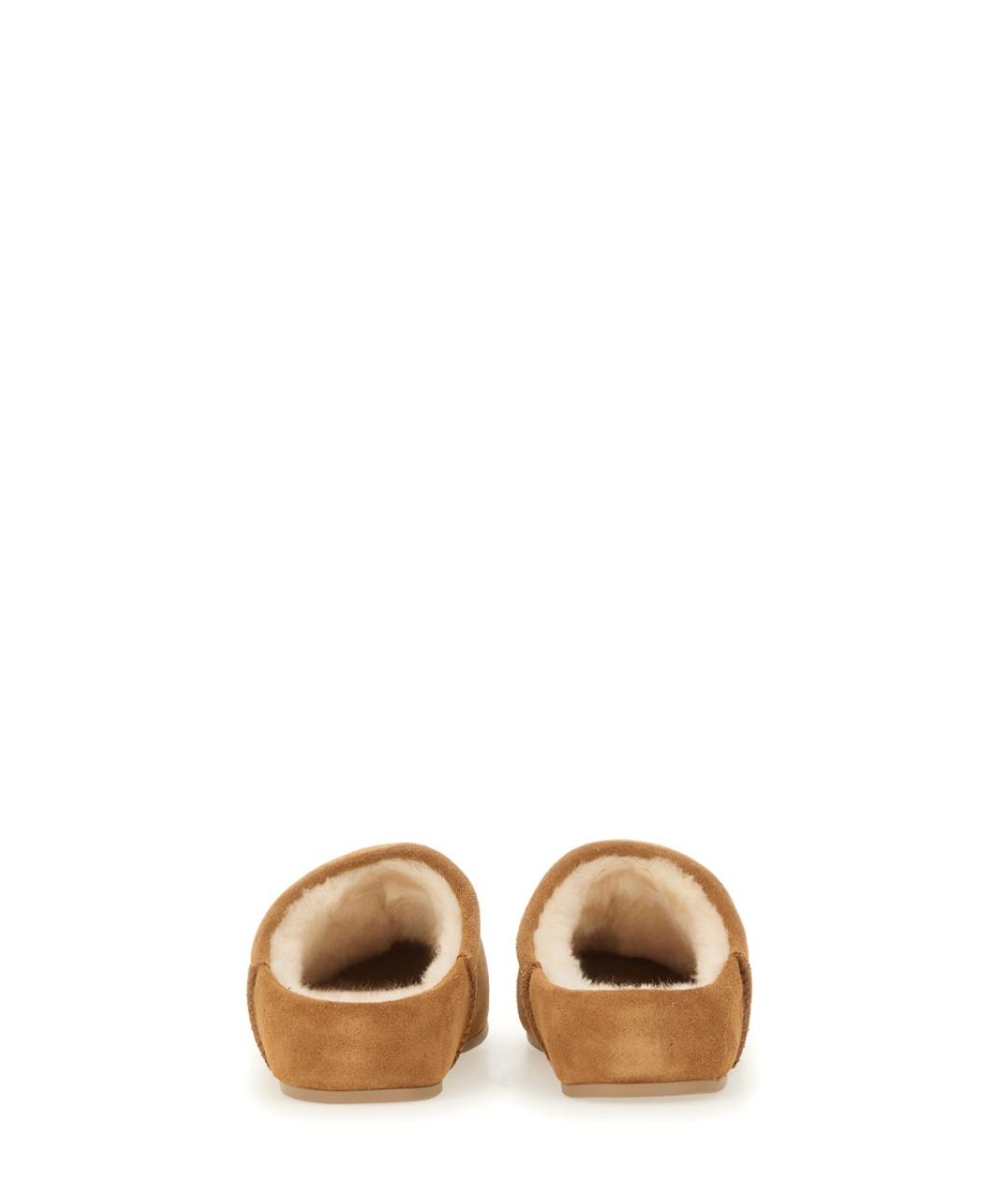 UGG Бежевые замшевые сабо, фото 3