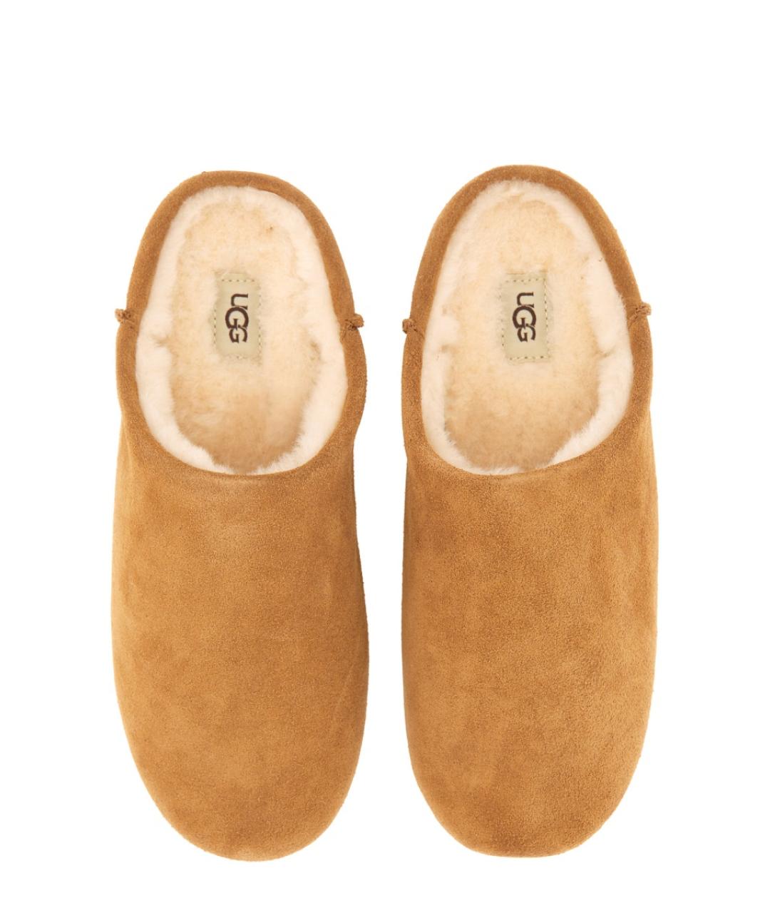 UGG Бежевые замшевые сабо, фото 6