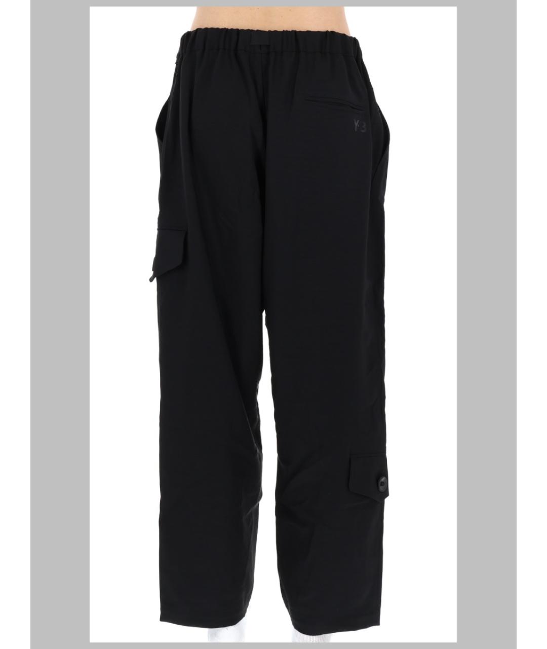 Y-3 Черные полиэстеровые повседневные брюки, фото 2