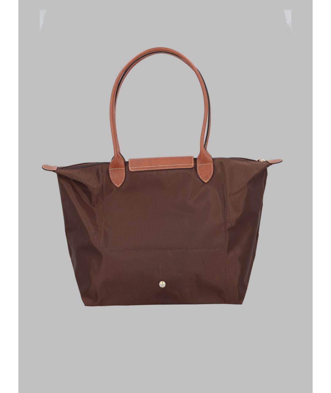LONGCHAMP Коричневая синтетическая сумка тоут, фото 2