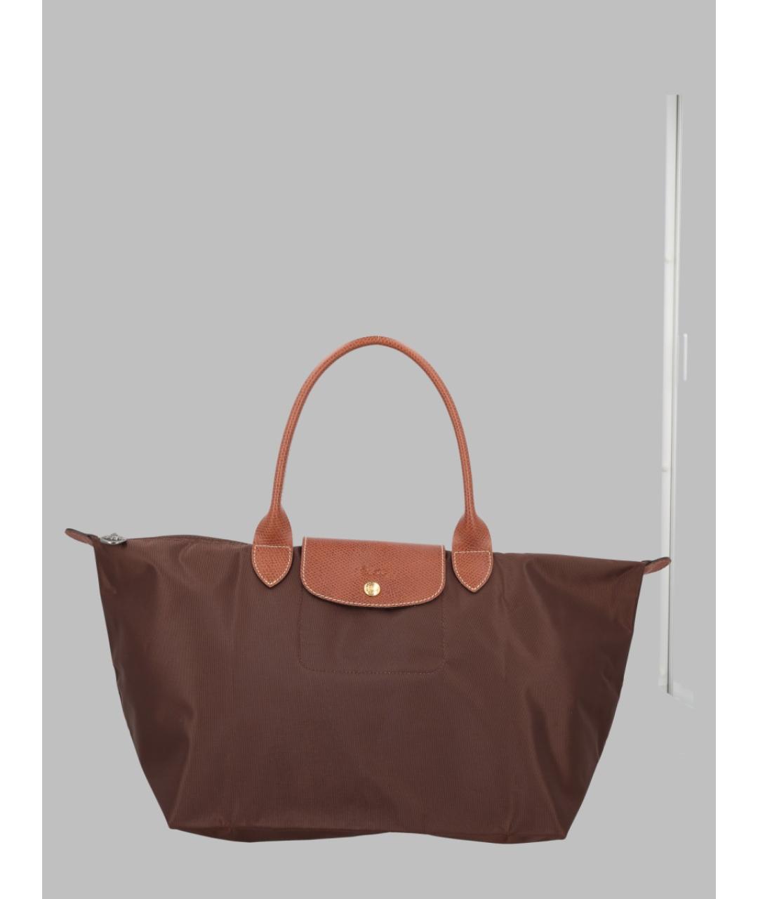LONGCHAMP Коричневая нейлоновая сумка тоут, фото 3
