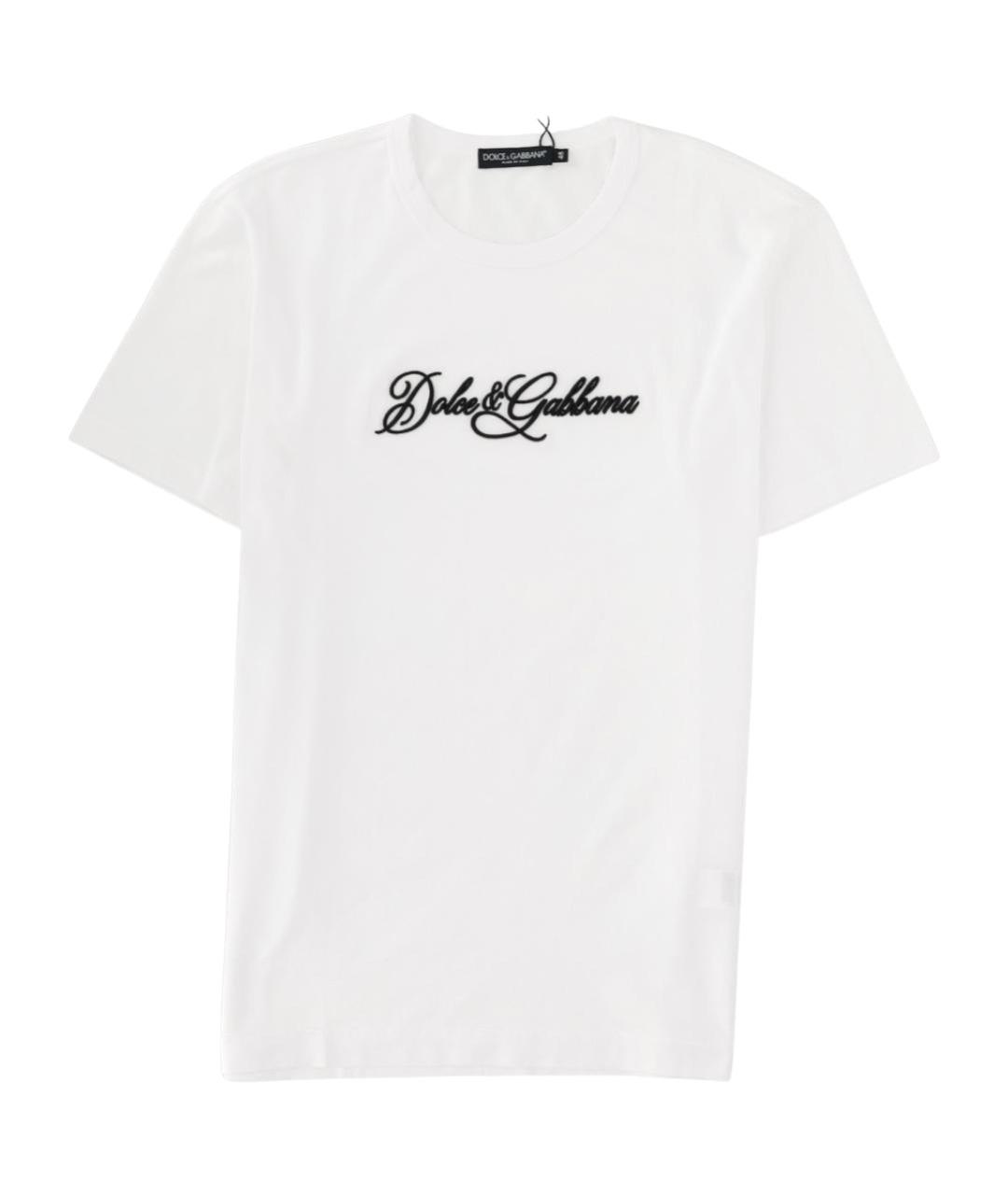DOLCE&GABBANA Белая хлопковая футболка, фото 1