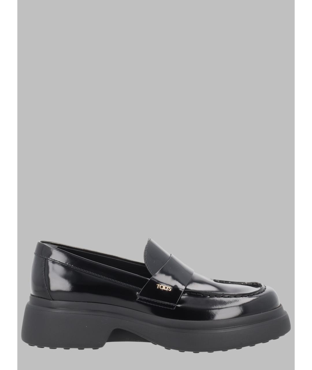 TOD'S Черные кожаные лоферы, фото 3