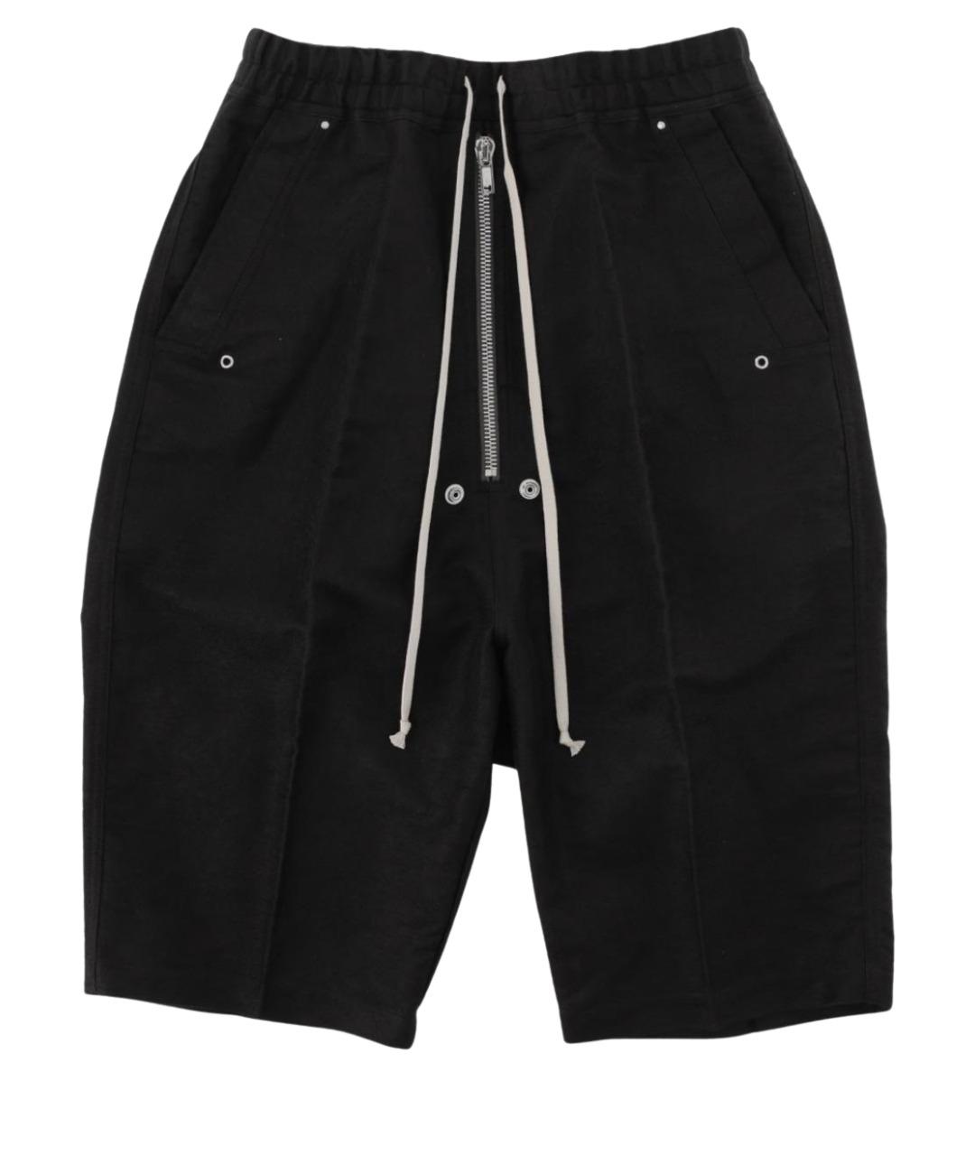 RICK OWENS Черные хлопковые шорты, фото 1