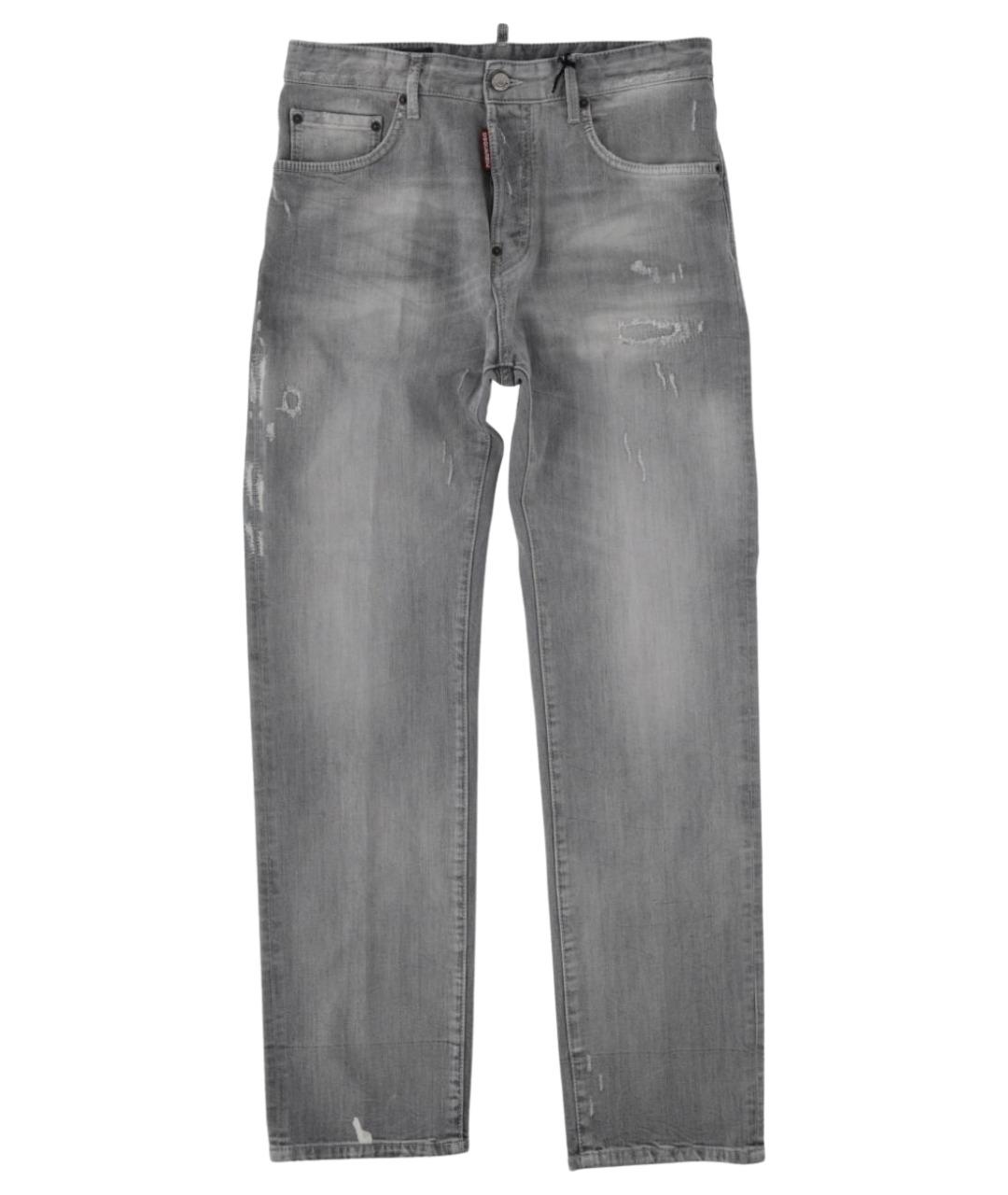 DSQUARED2 Серые хлопковые прямые джинсы, фото 1