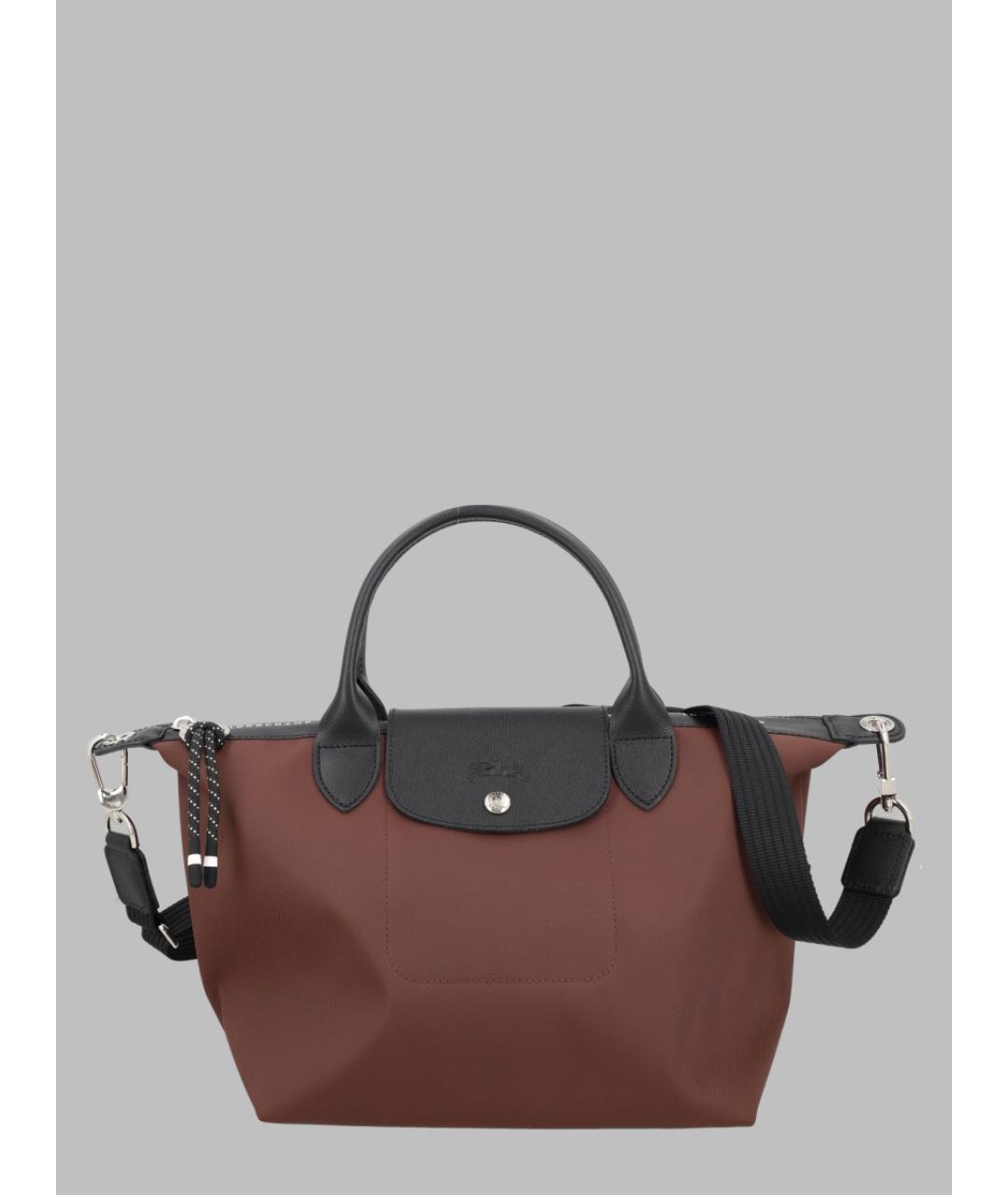 LONGCHAMP Коричневая синтетическая сумка тоут, фото 3