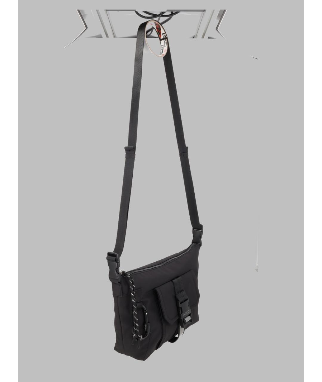 A.P.C. Черная синтетическая сумка на плечо, фото 2